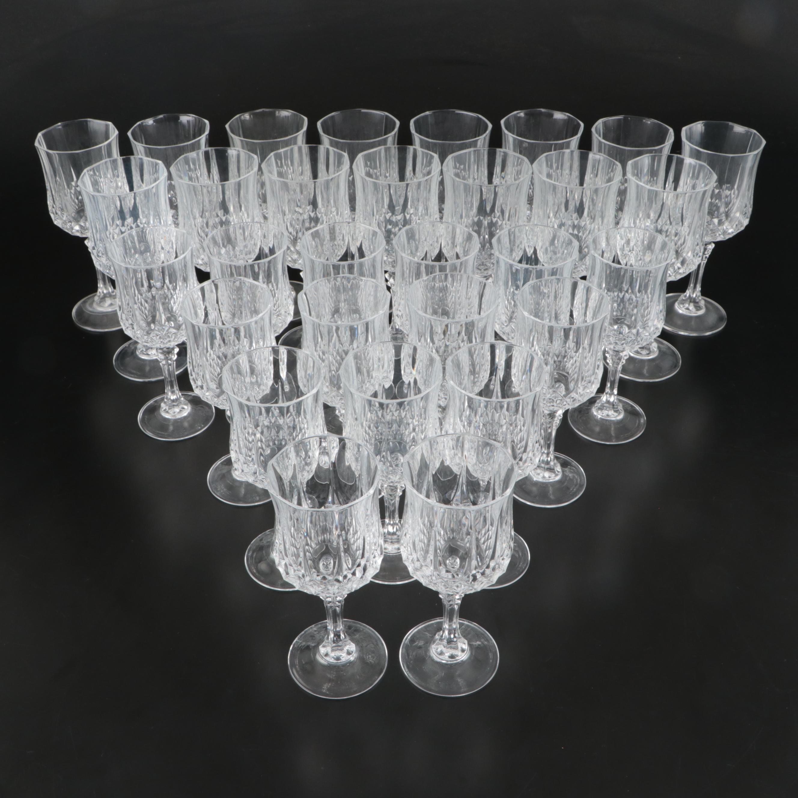 Cristal d'Arques "Longchamp" Crystal Wine and Water Glasses
