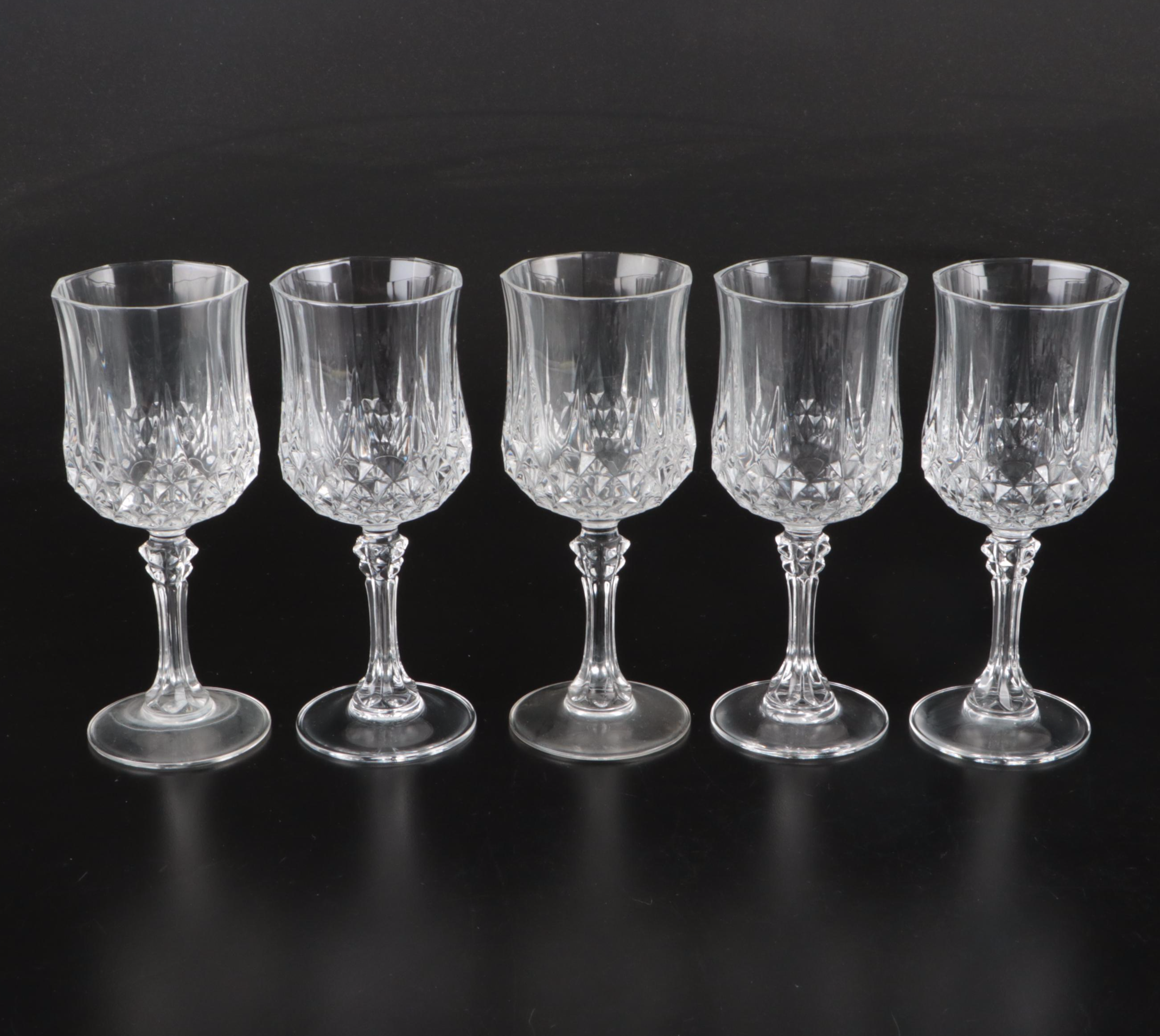 Cristal d'Arques "Longchamp" Crystal Wine and Water Glasses