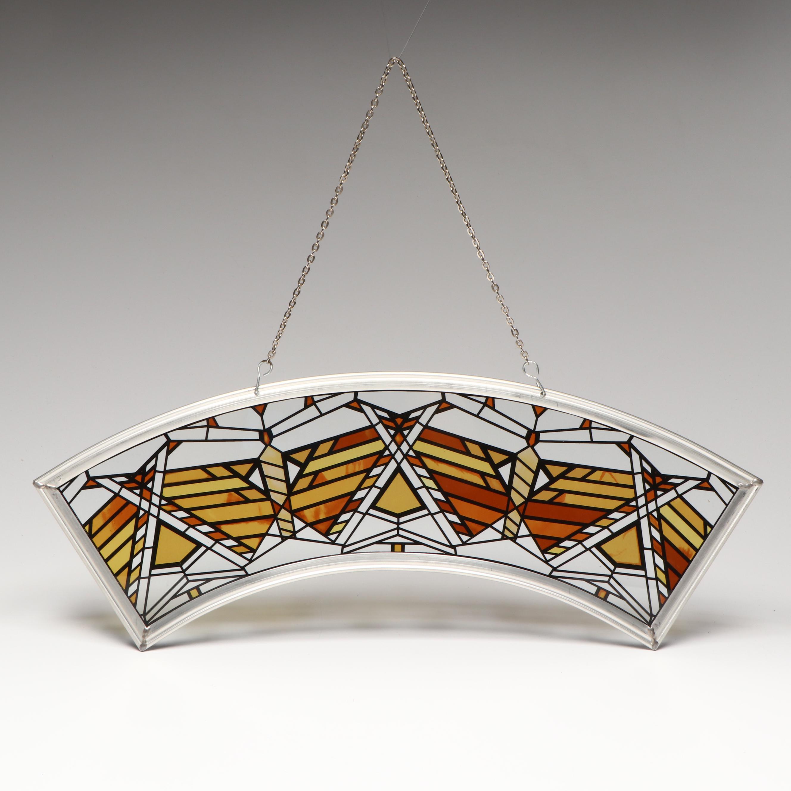 Frank Lloyd Wright Collection Printed Glass Arched Window Panel