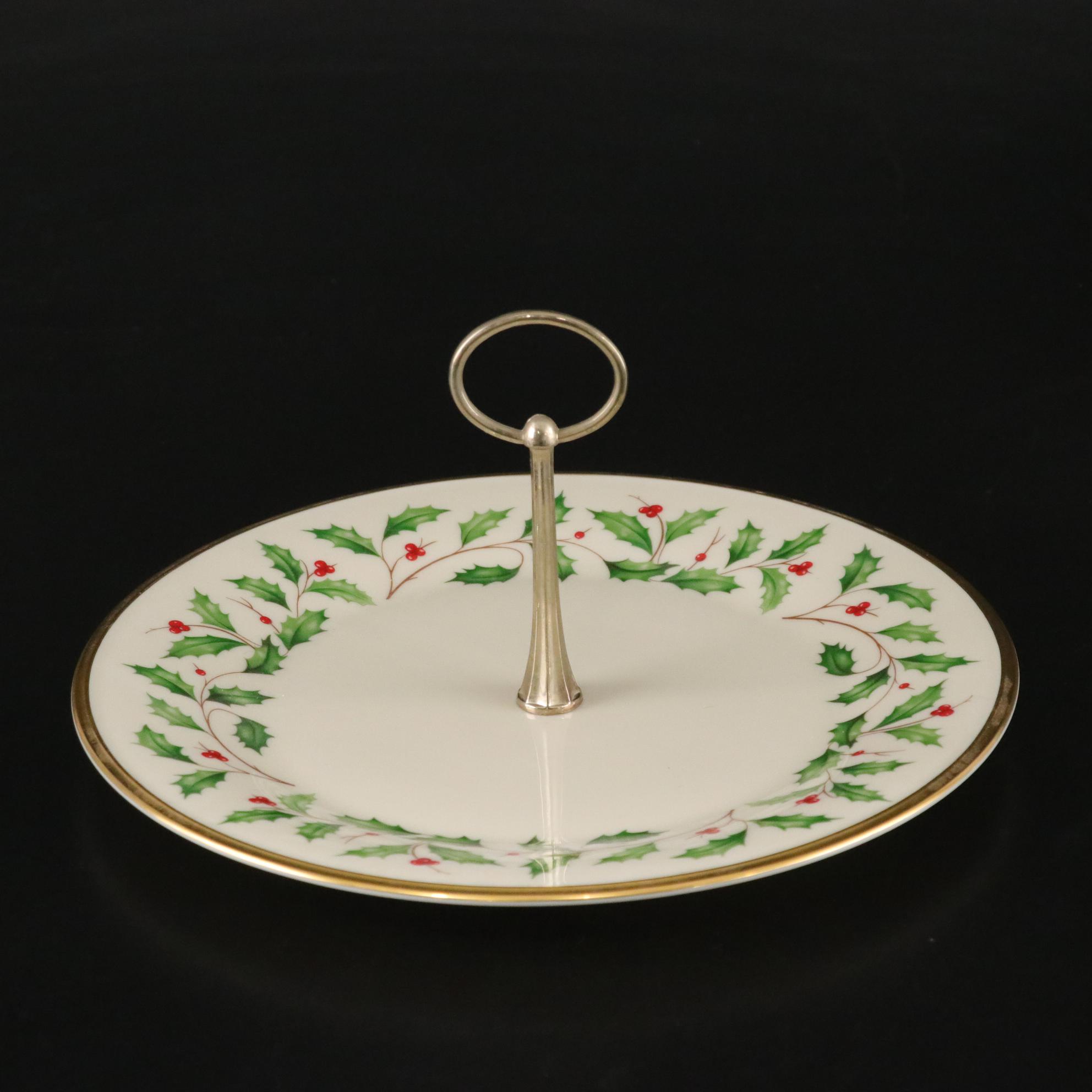 Lenox "Holiday" Tidbit Tray and Dinnerware Including "Dimension Collection"