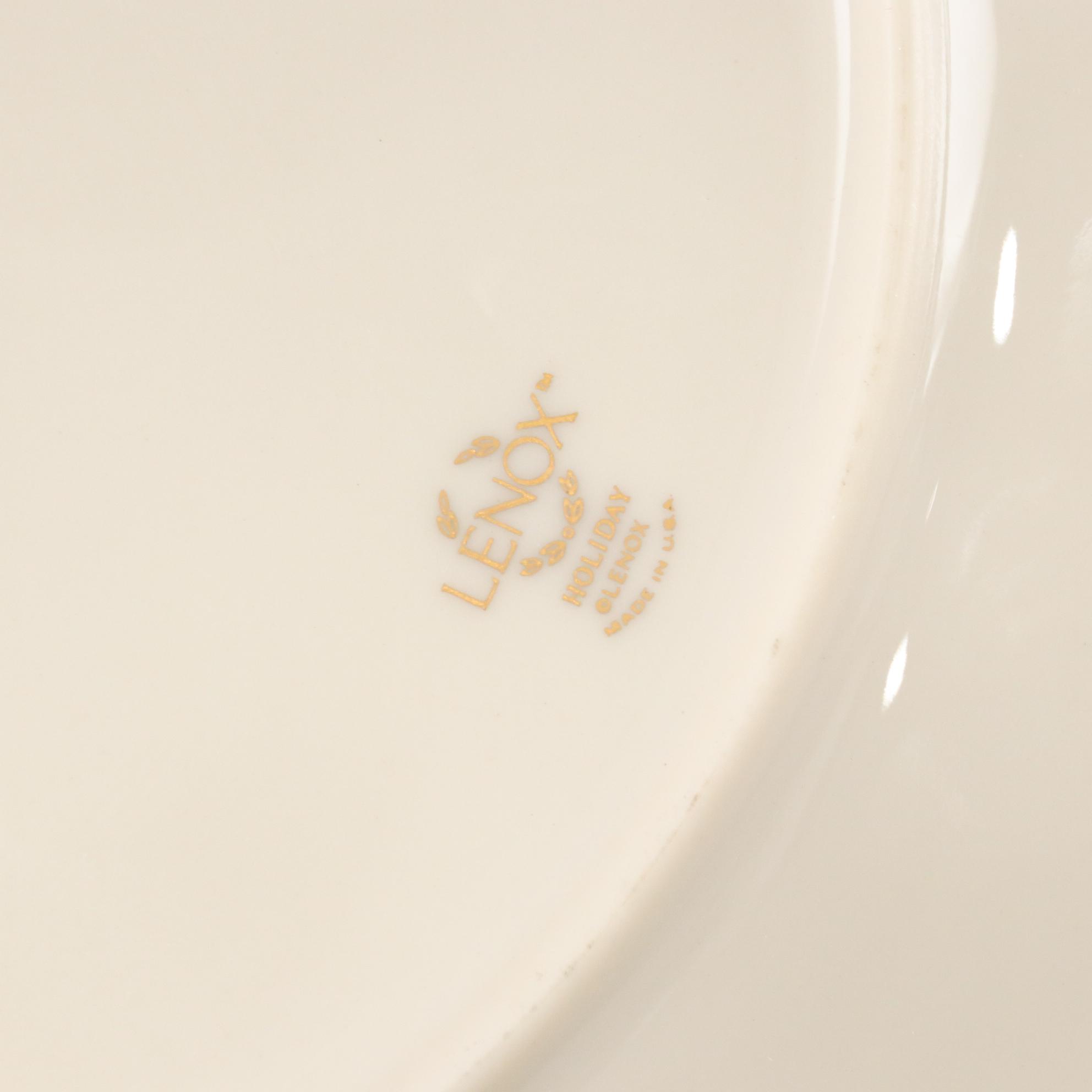 Lenox "Holiday" Tidbit Tray and Dinnerware Including "Dimension Collection"