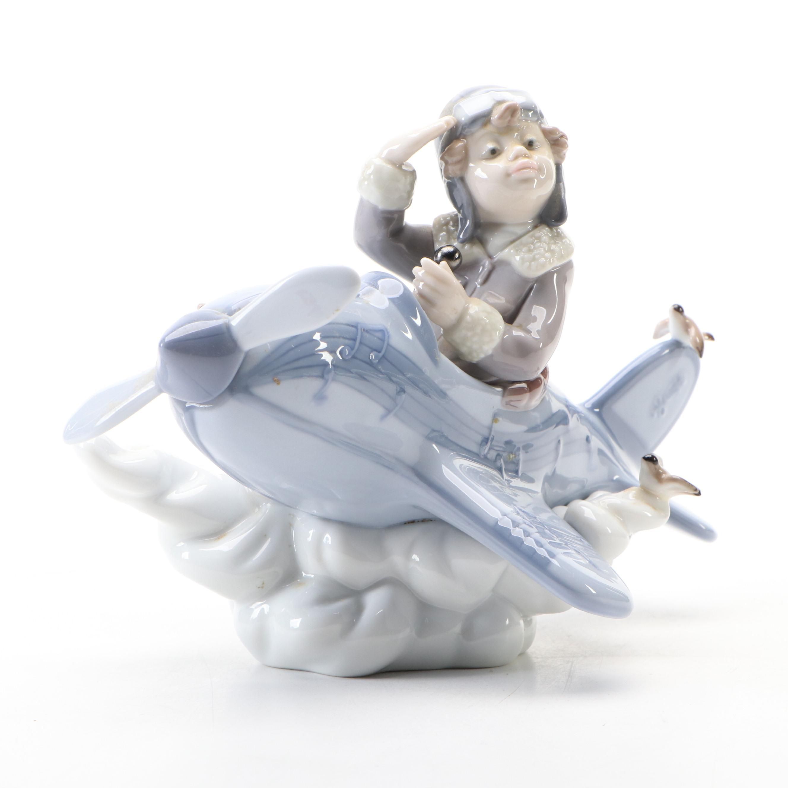 Lladró "Over the Clouds" Porcelain Figurine Designed by Joan Coderch