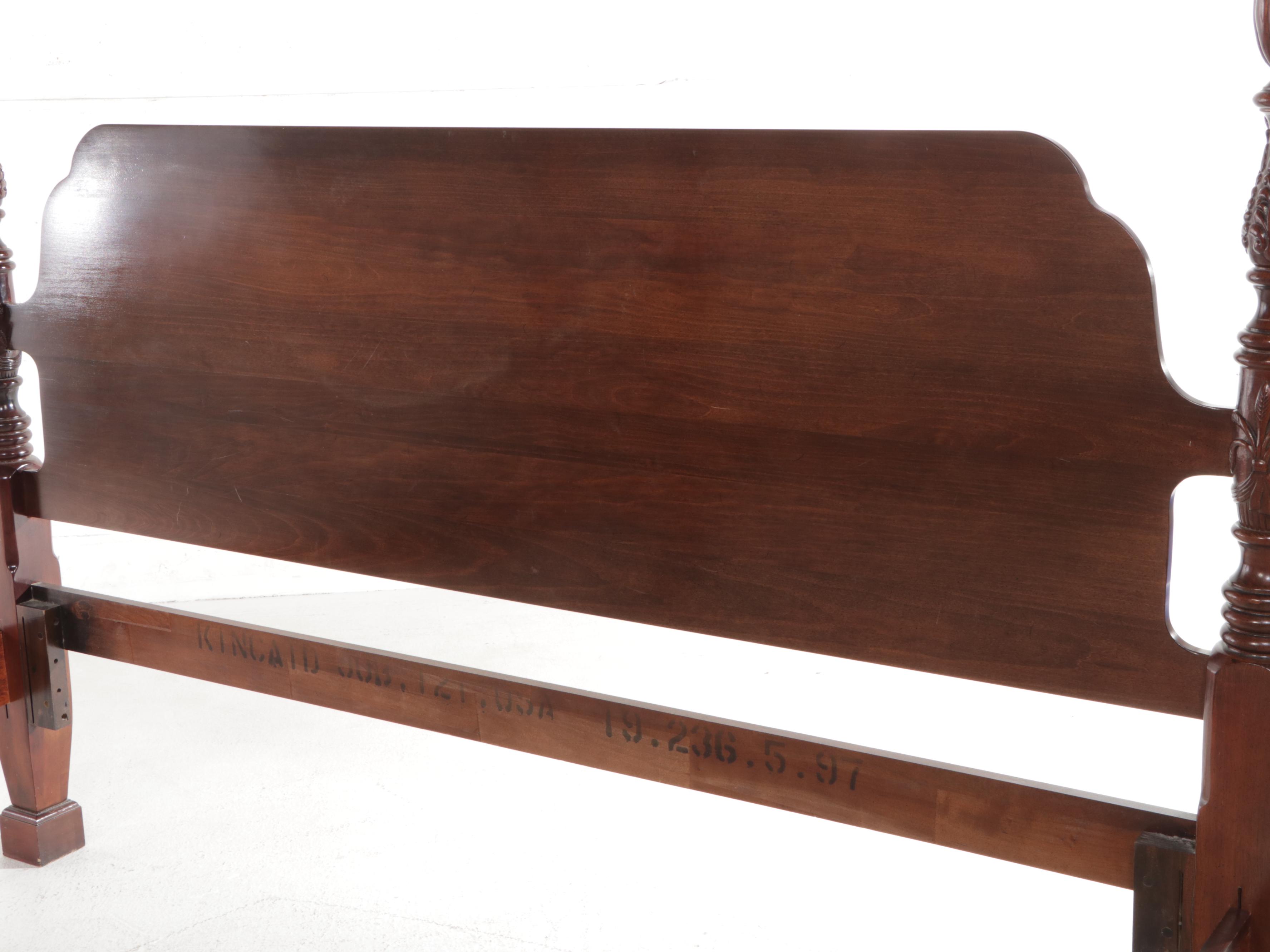 Kincaid Federal Style Mahogany King Size Four-Poster Bed Frame