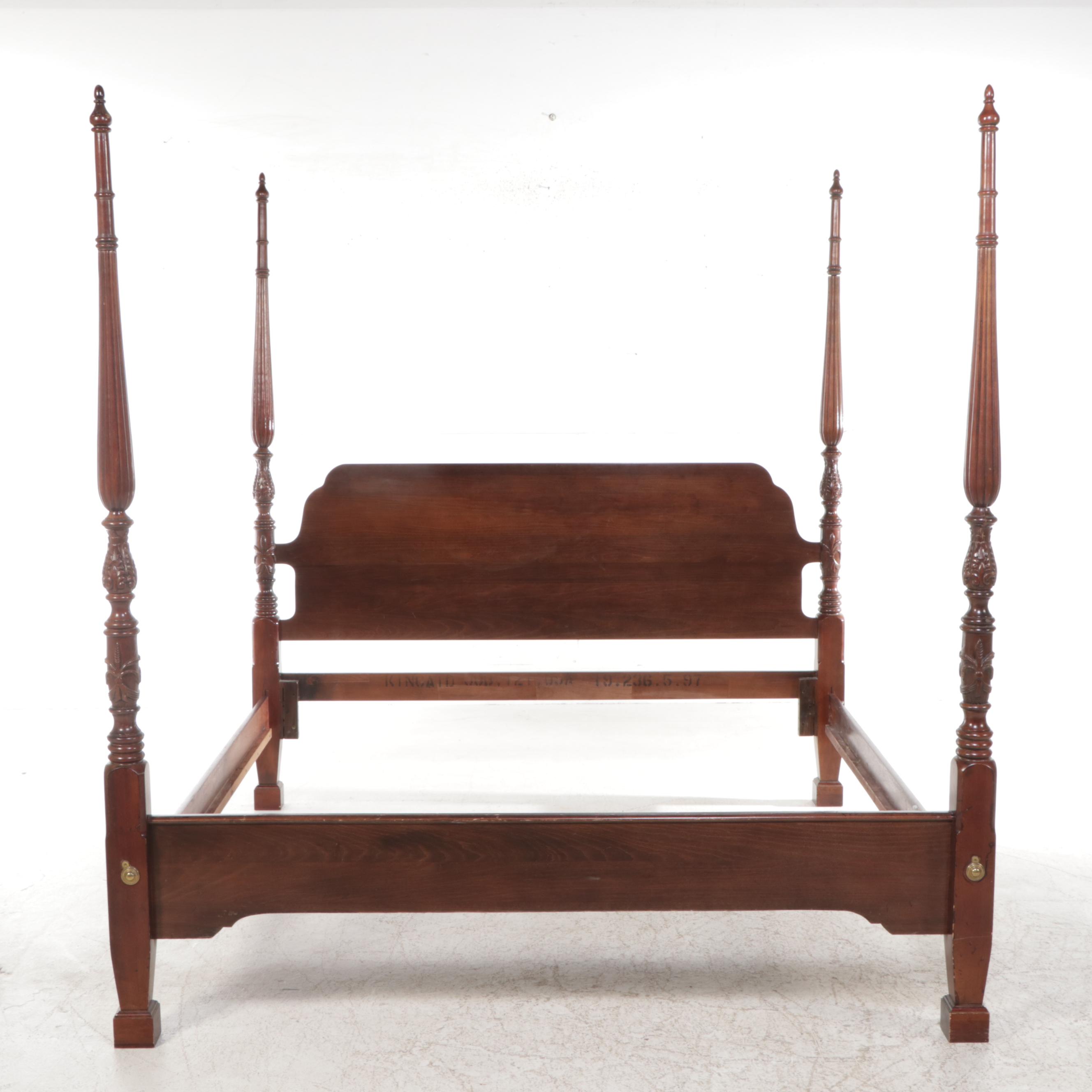 Kincaid Federal Style Mahogany King Size Four-Poster Bed Frame