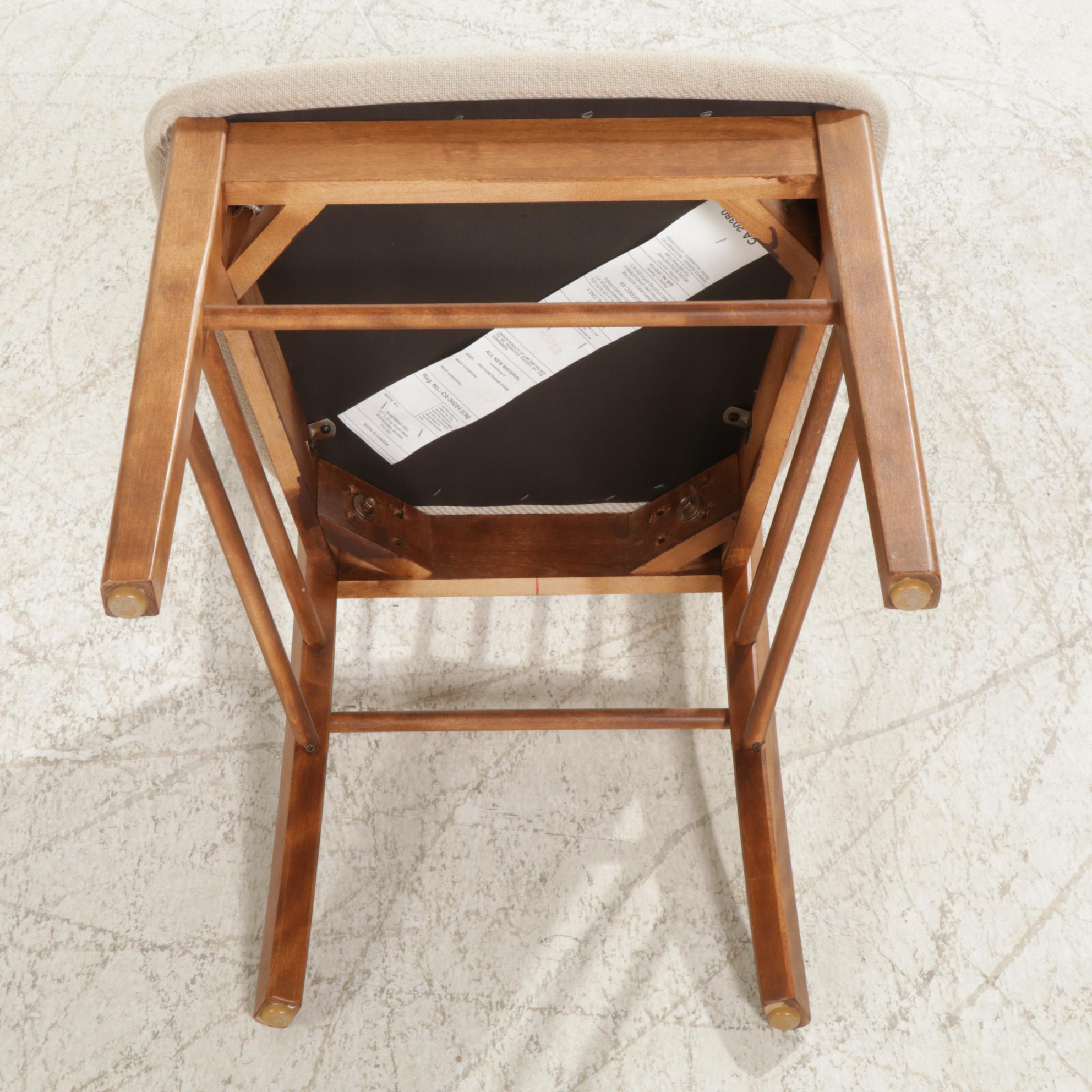 Bédard Maple Dining Table with Six Shermag Nadeau Chairs