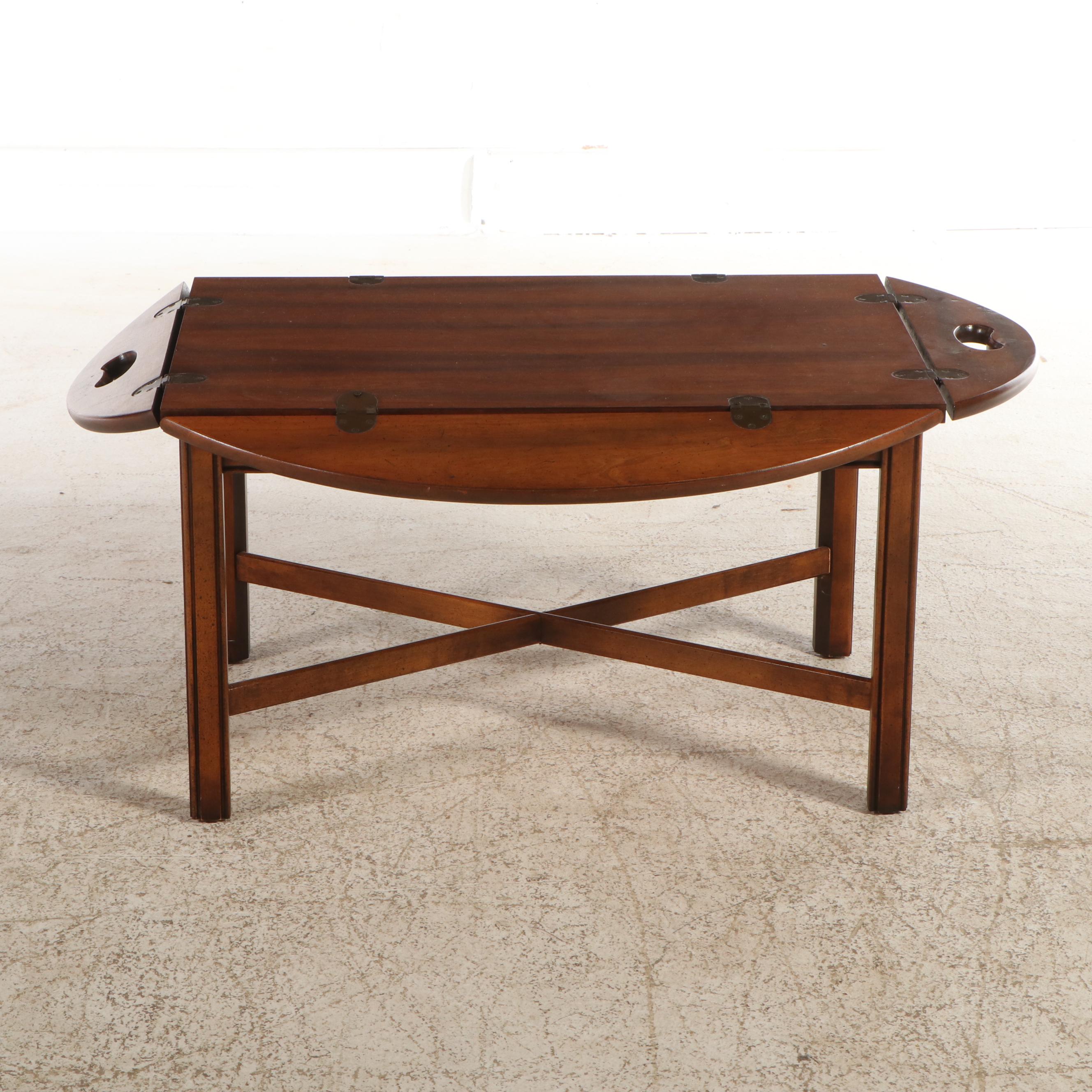 Chippendale Style Maple Butler's Tray Coffee Table, Mid to Late 20th Century