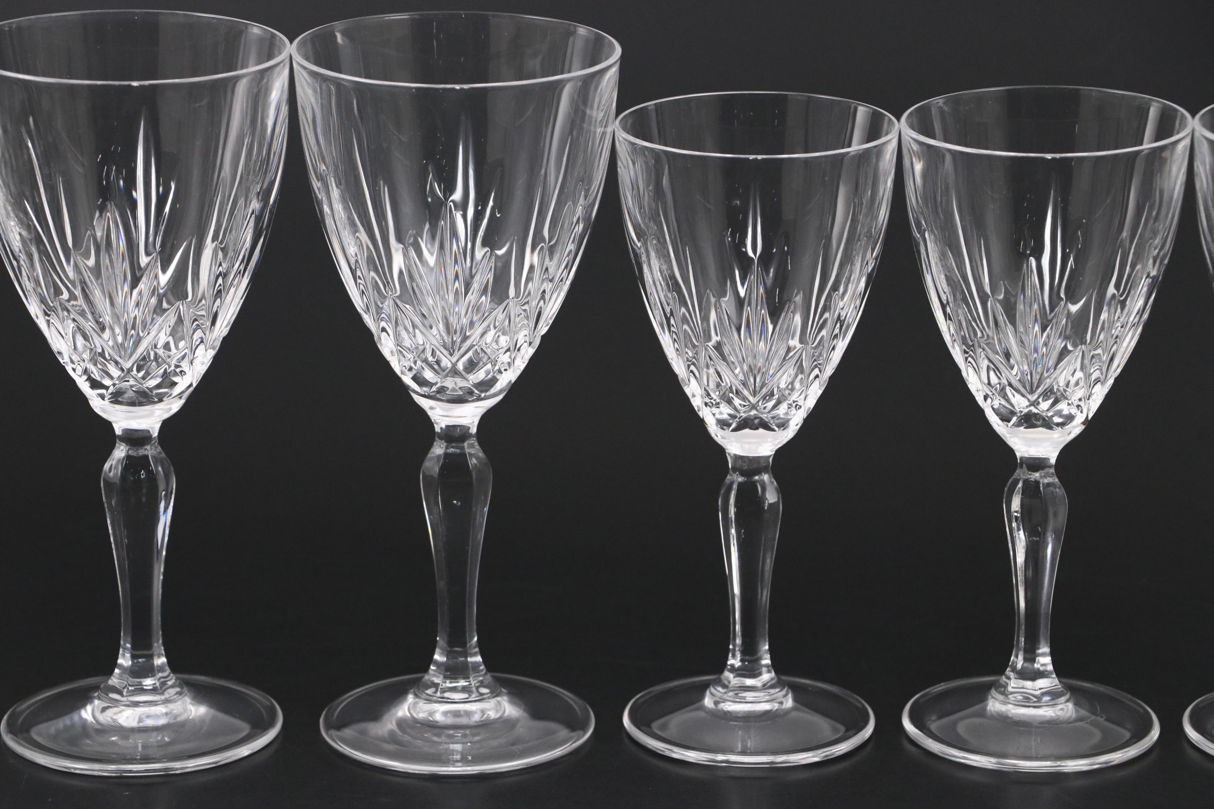 CALP "Preludio" Crystal Decanter, Wine Glasses and Water Goblets