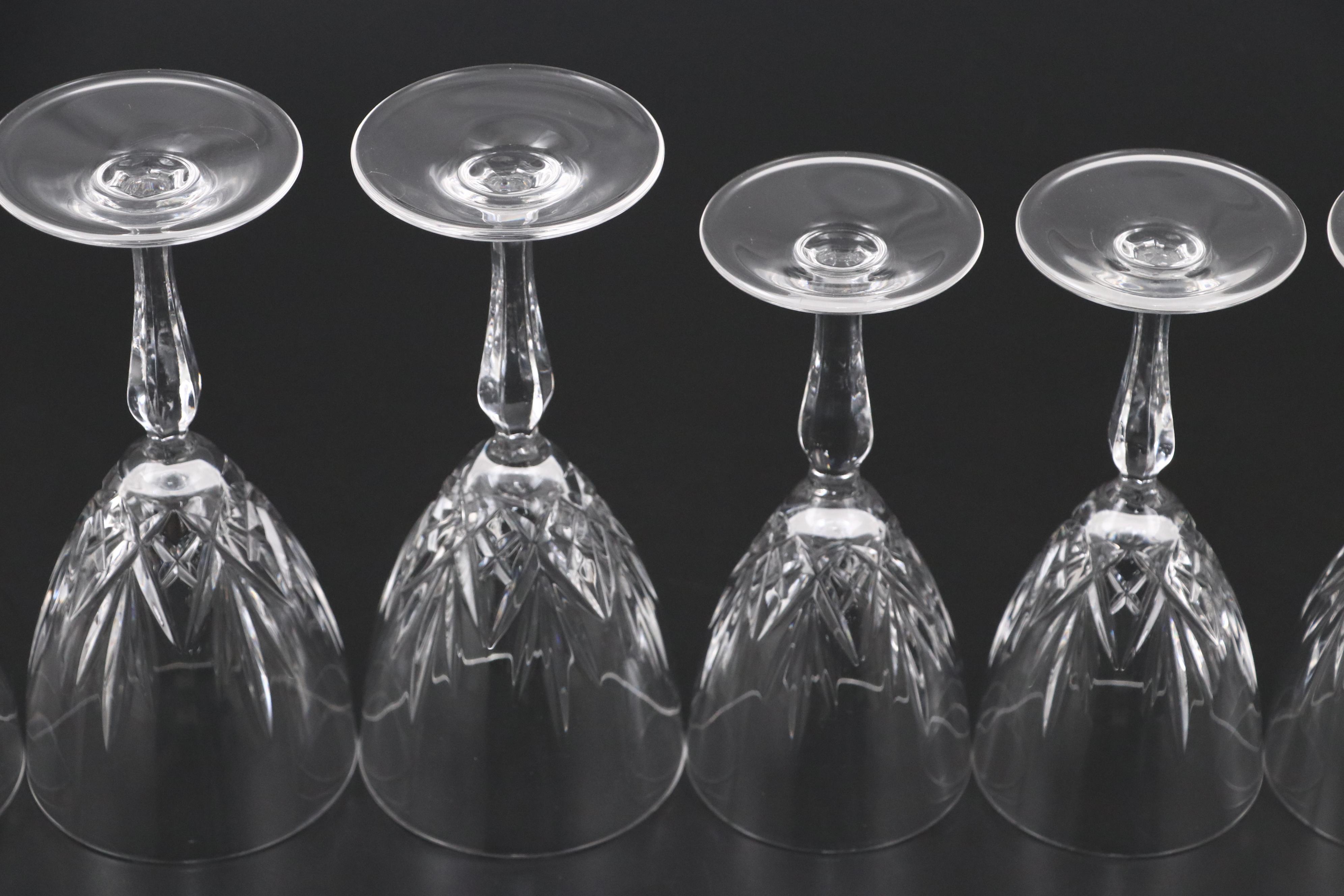 CALP "Preludio" Crystal Decanter, Wine Glasses and Water Goblets