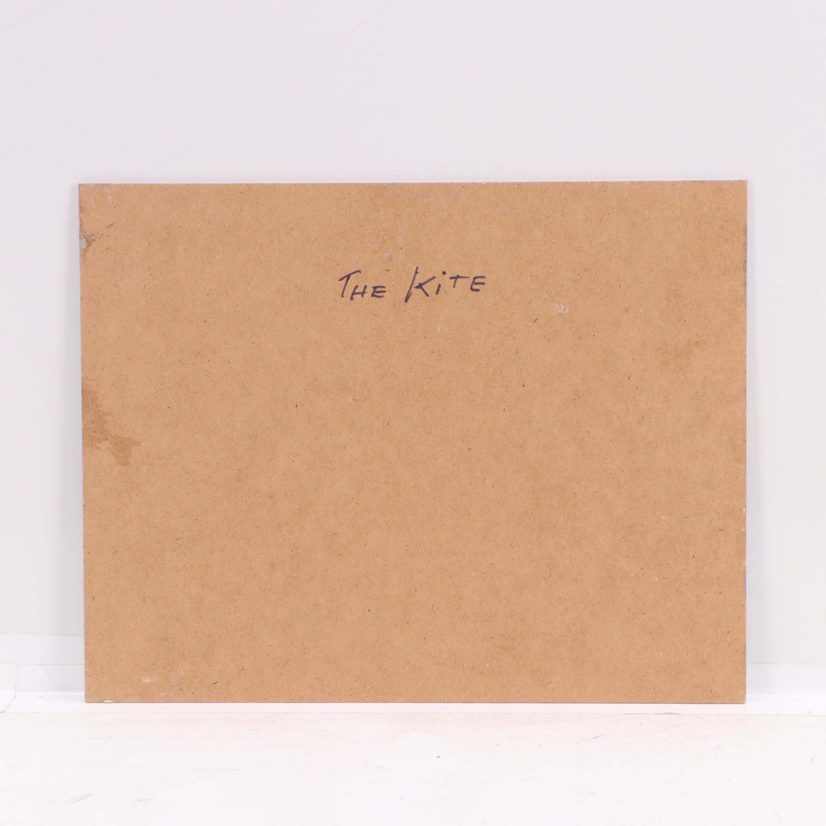 Nino Pippa Seascape Oil Painting "The Kite," 2022