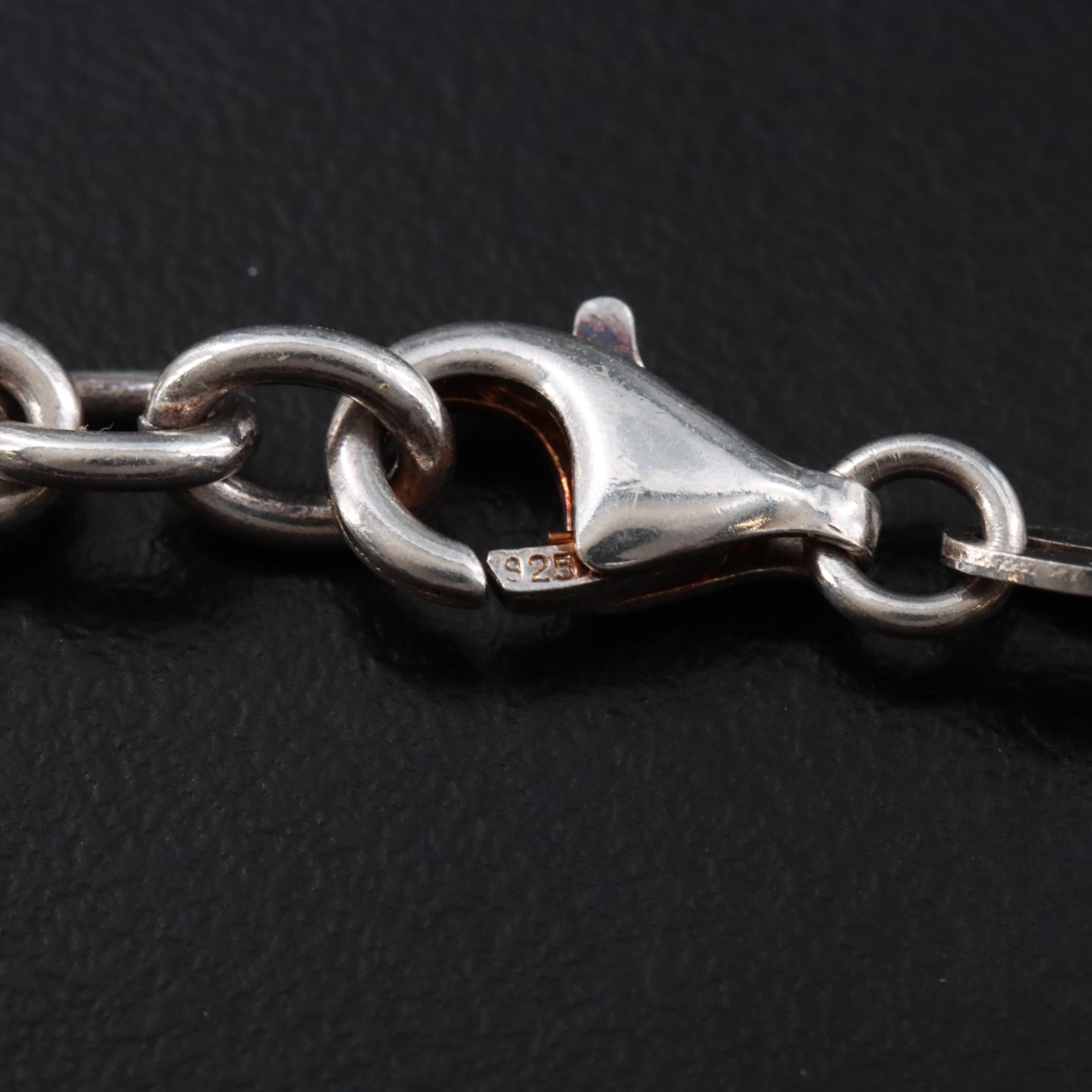 Italian Milor Sterling Cable Chain and Coins Necklace