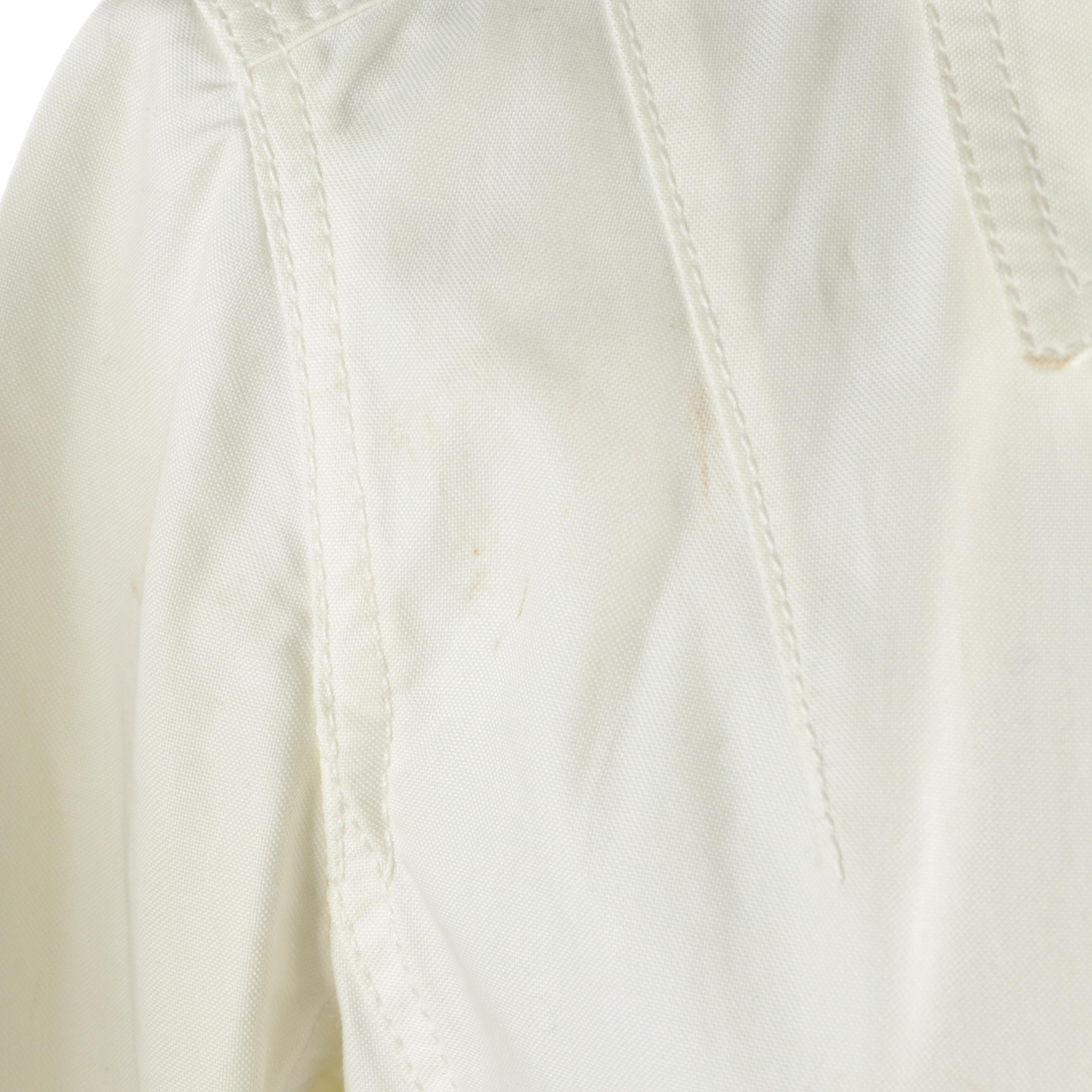 Prada White Button-Front Jacket and Sleeveless Button-Down Top