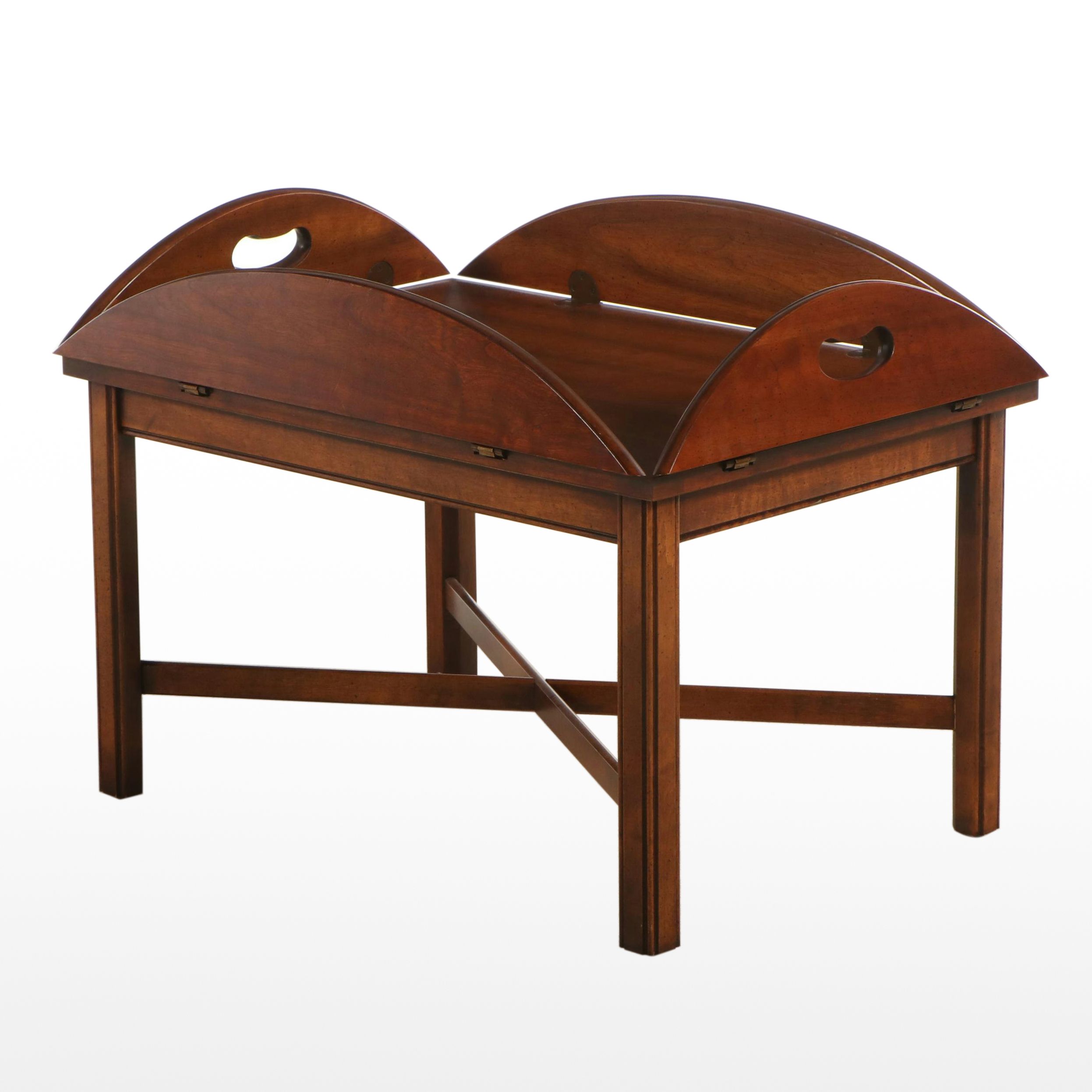 Chippendale Style Maple Butler's Tray Coffee Table, Mid to Late 20th Century