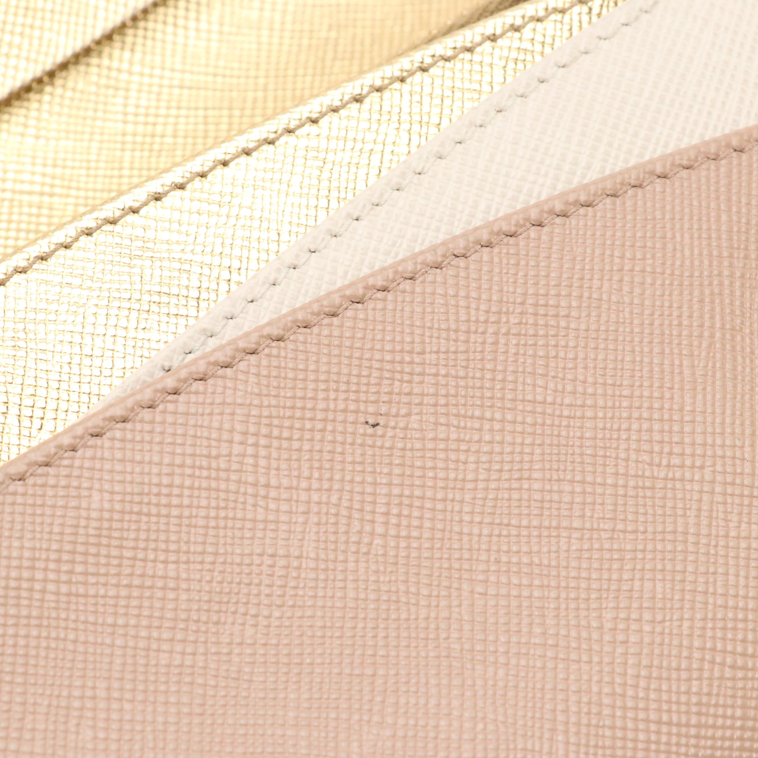 Prada Long Wallet in Saffino Leather with Box