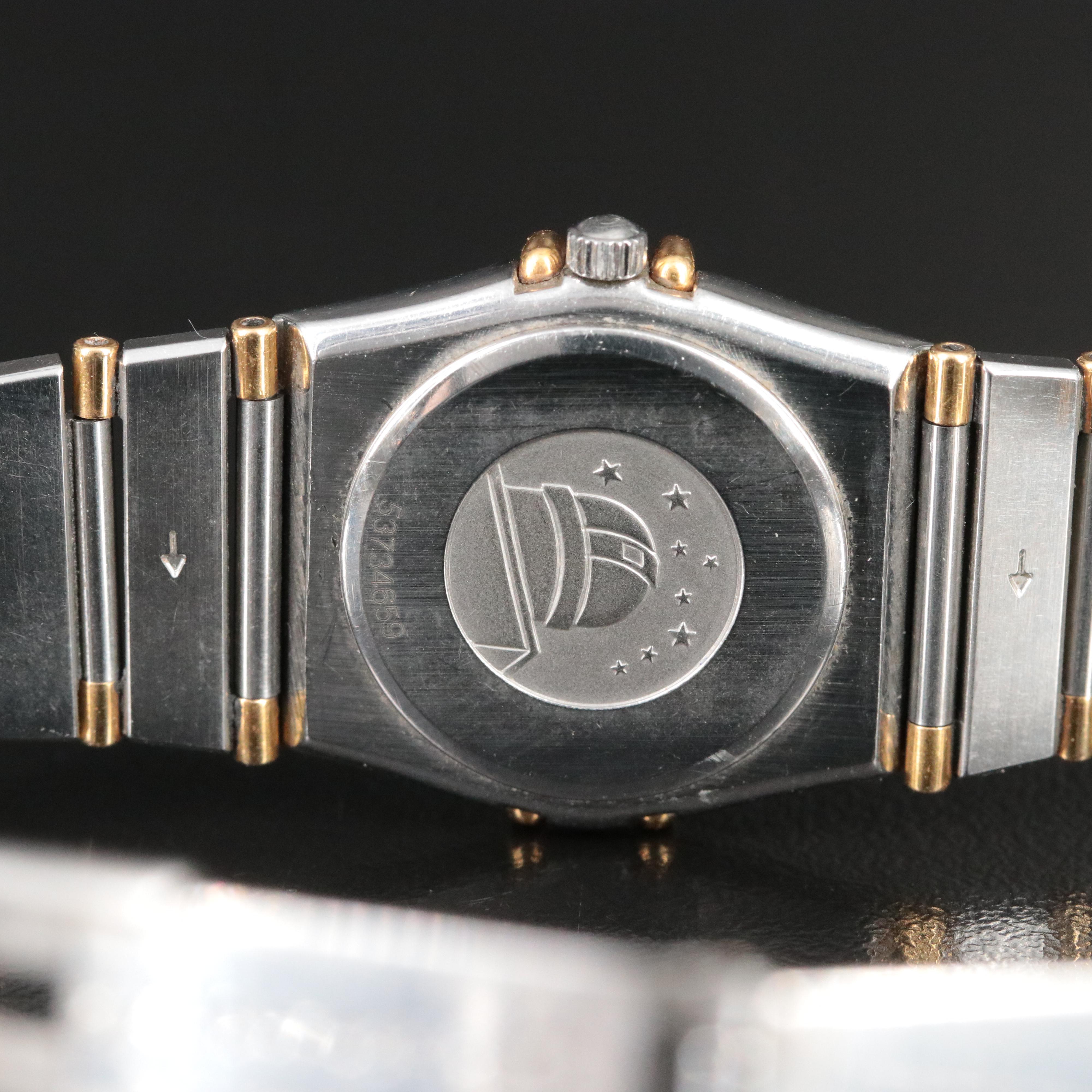 18K and Stainless Steel Omega Constellation Diamond Watch