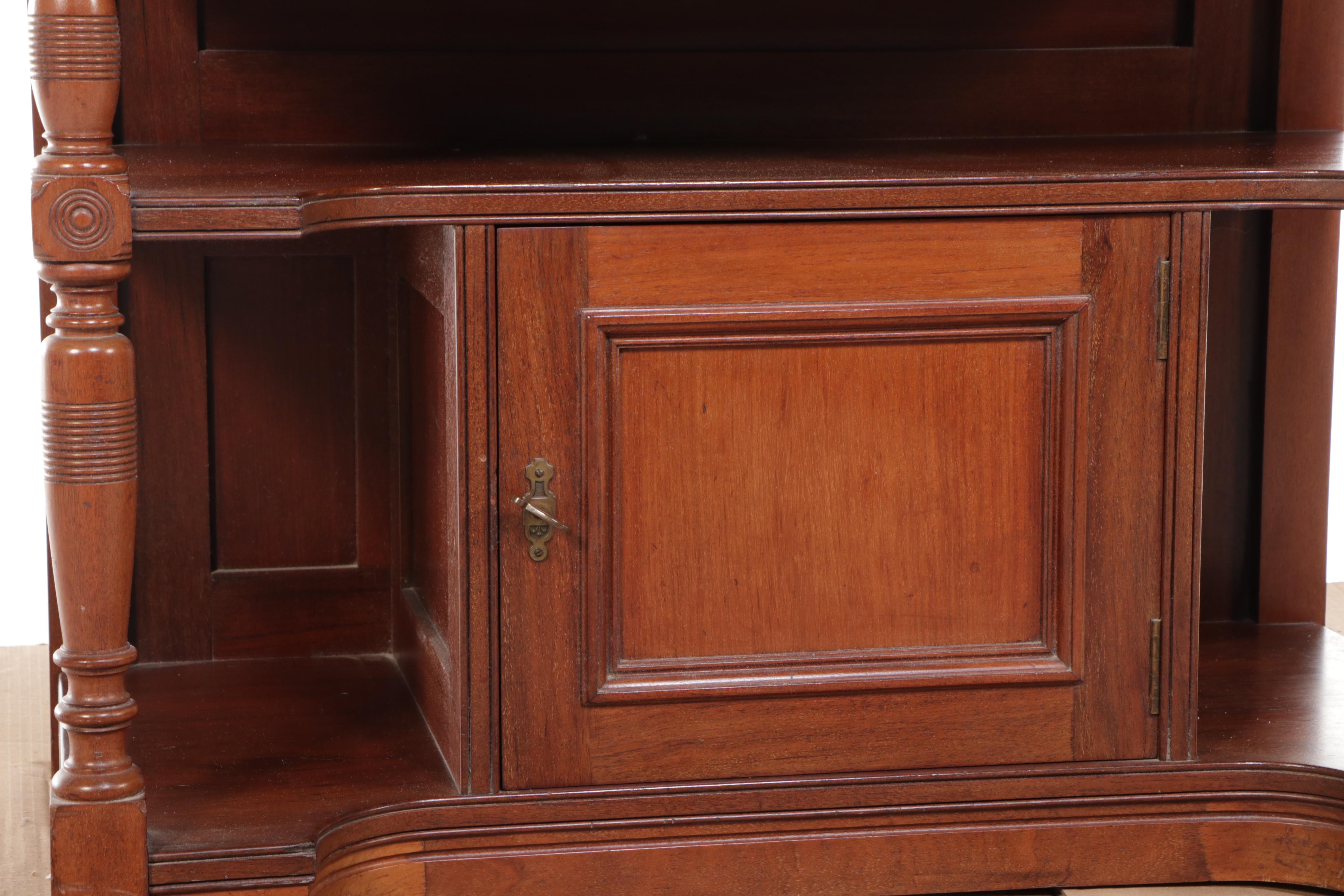 Victorian Marble Top Mahogany Dry Sink, Late 19th/Early 20th Century