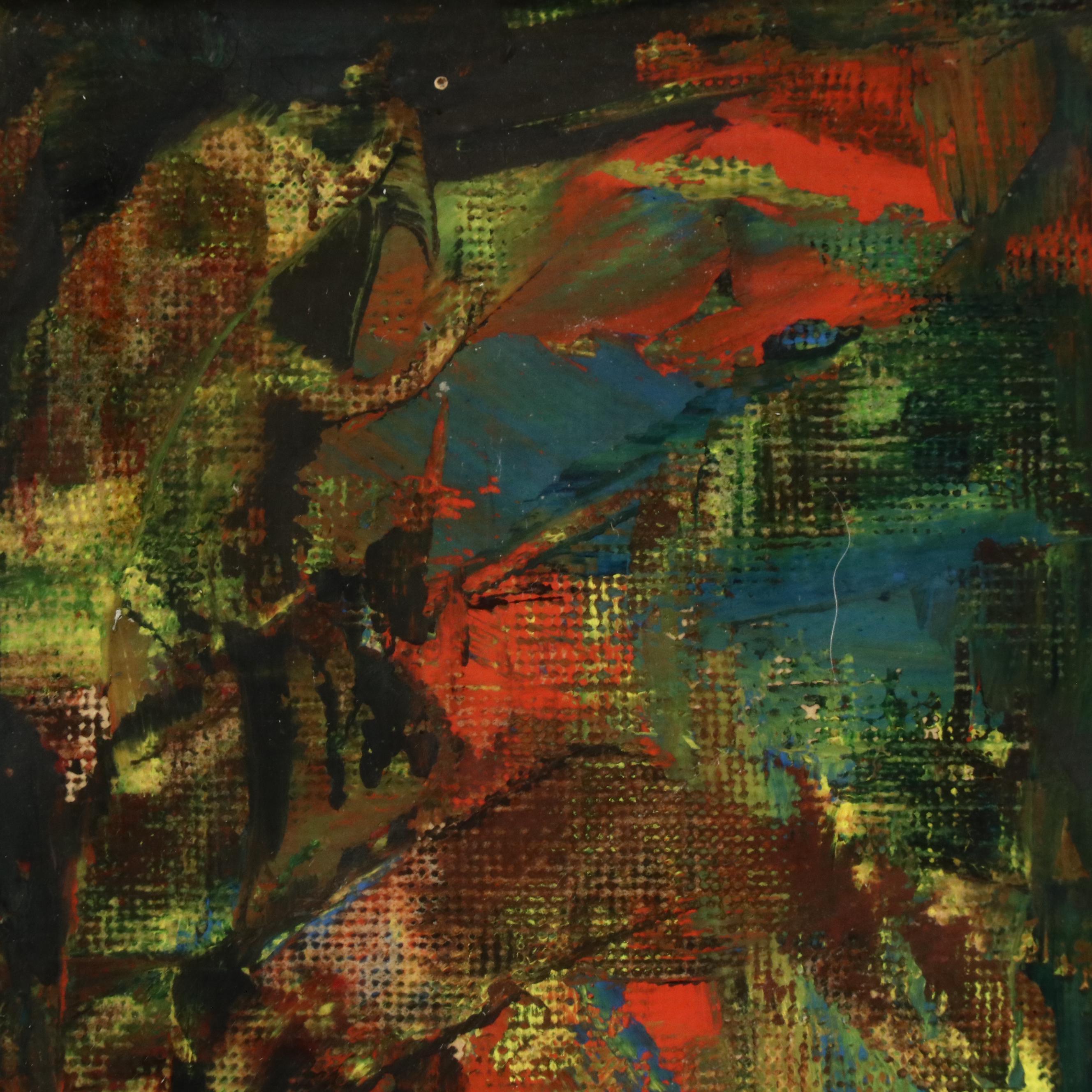 Abstract Expressionist Oil Painting, Mid–Late 20th Century