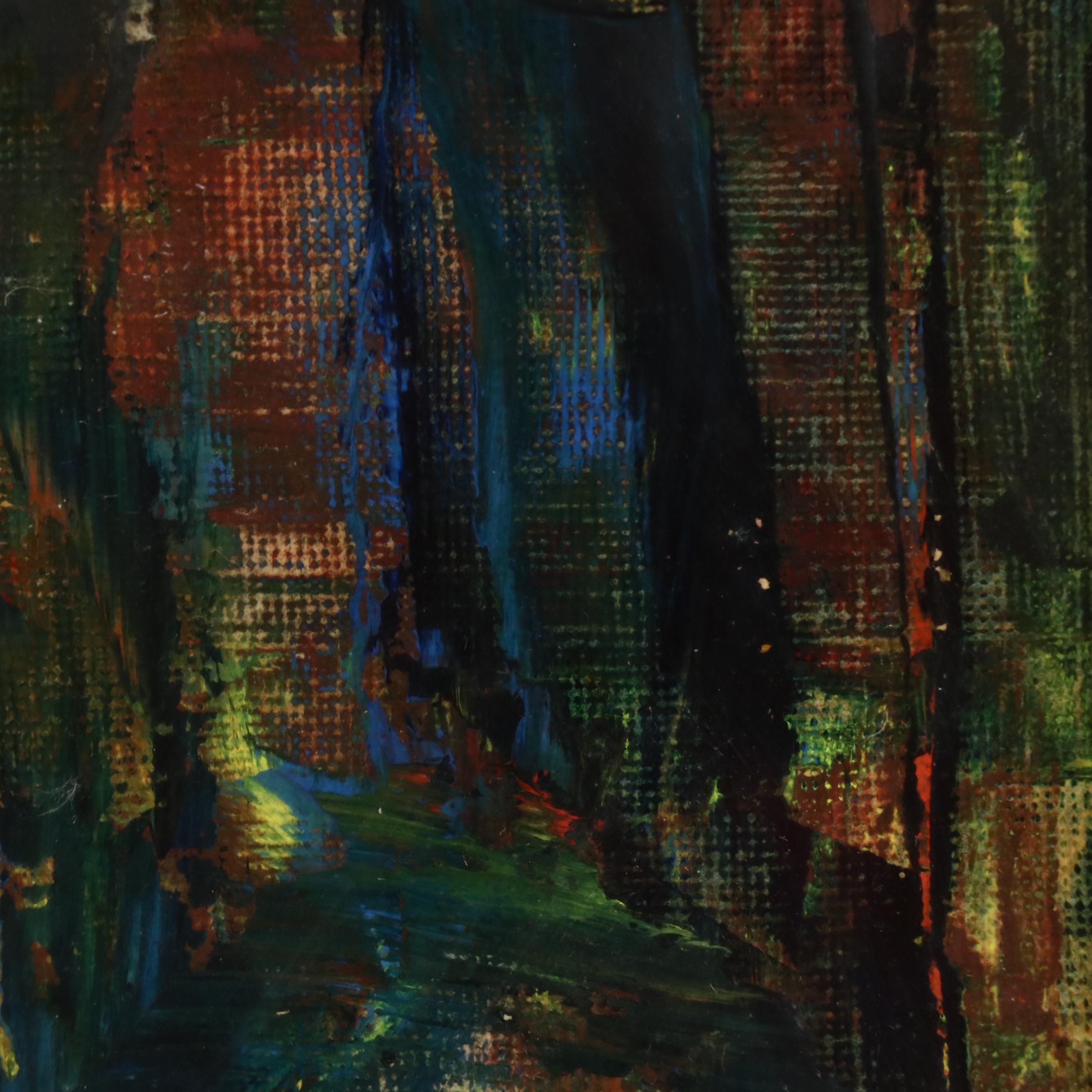 Abstract Expressionist Oil Painting, Mid–Late 20th Century