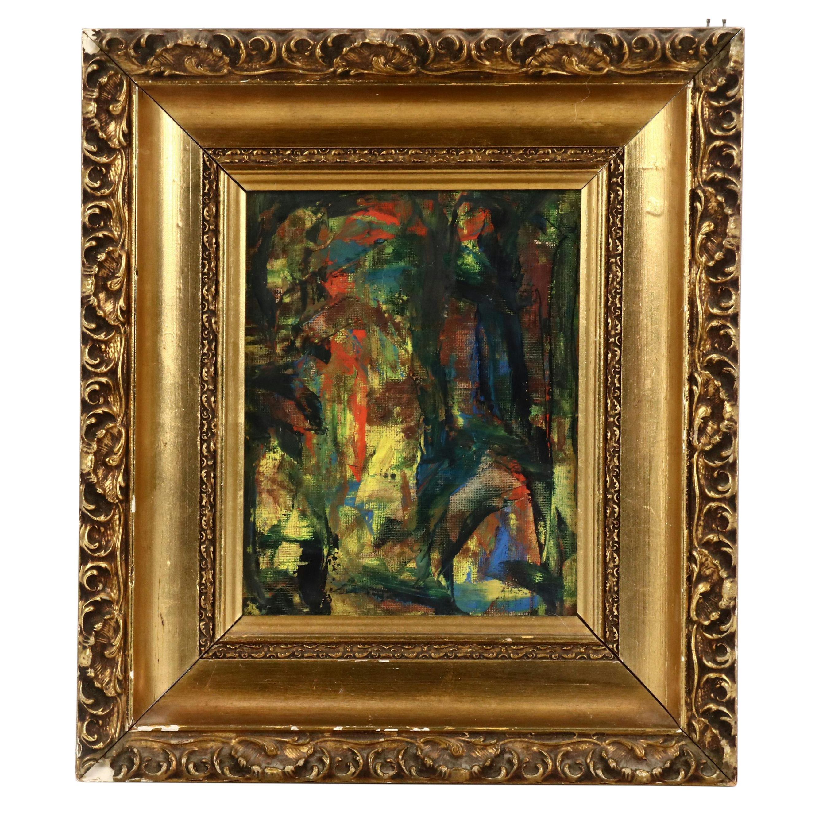 Abstract Expressionist Oil Painting, Mid–Late 20th Century