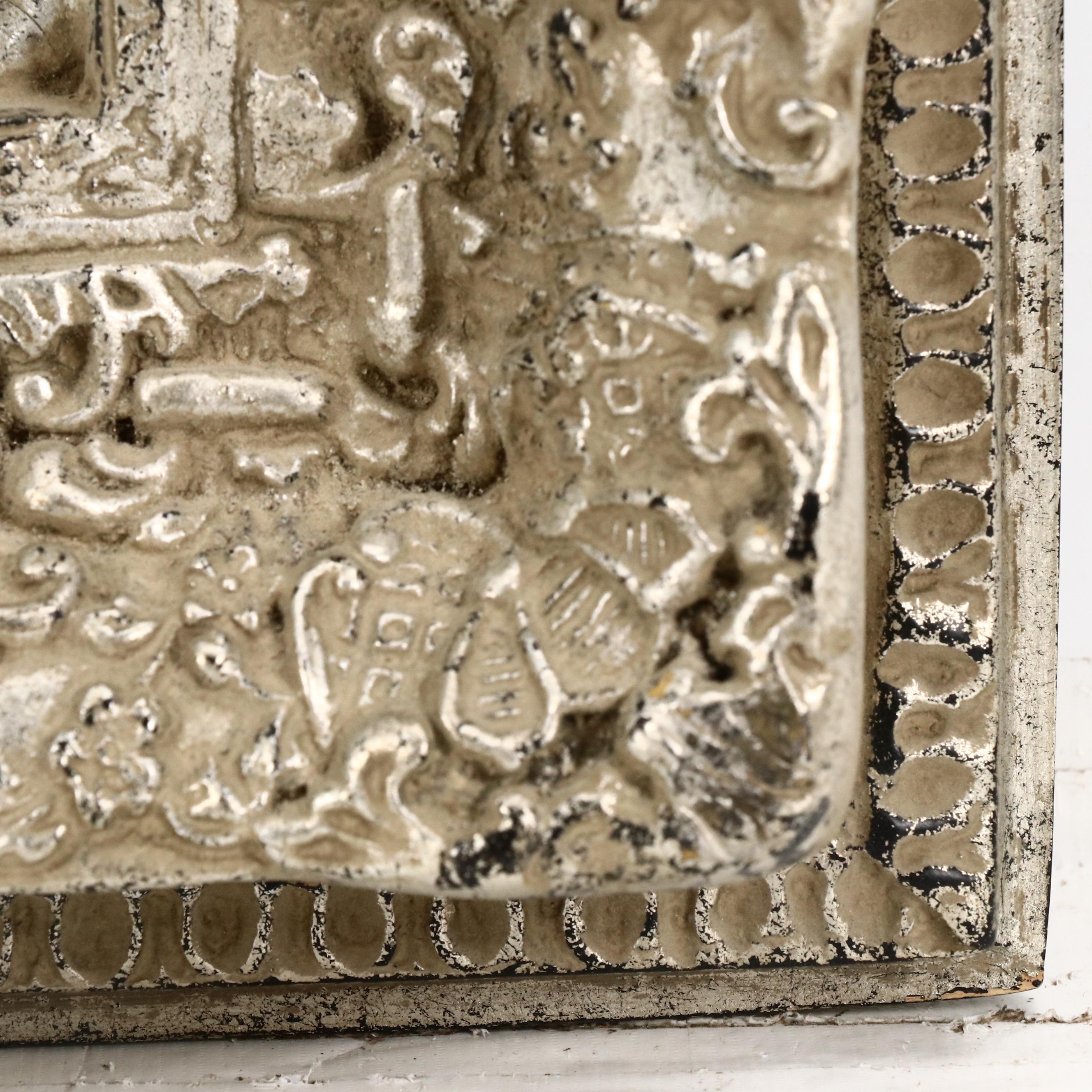 Still Life Oil Painting with White Flowers and Double-Headed Eagle Vase