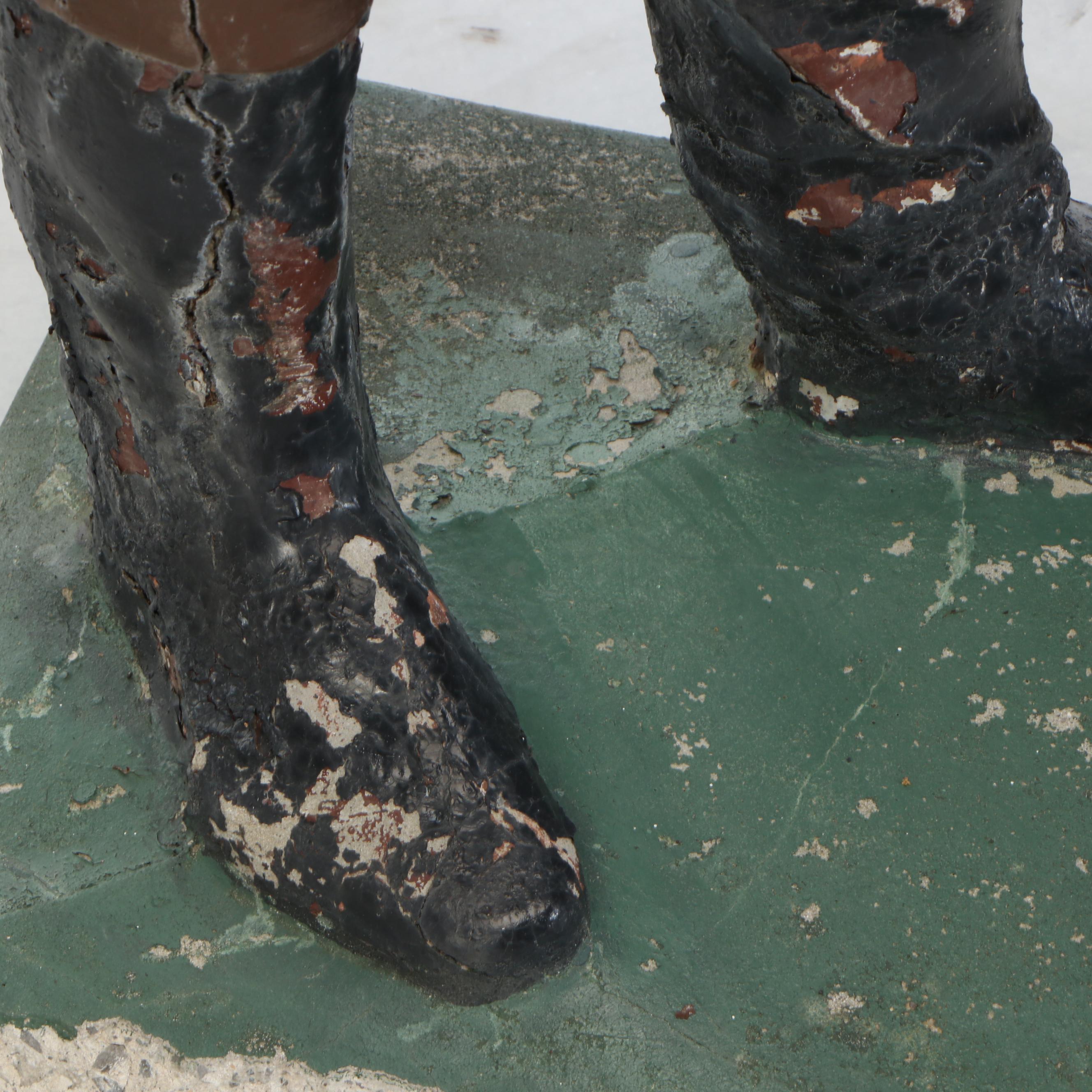 Painted Cast Concrete Lawn Jockey
