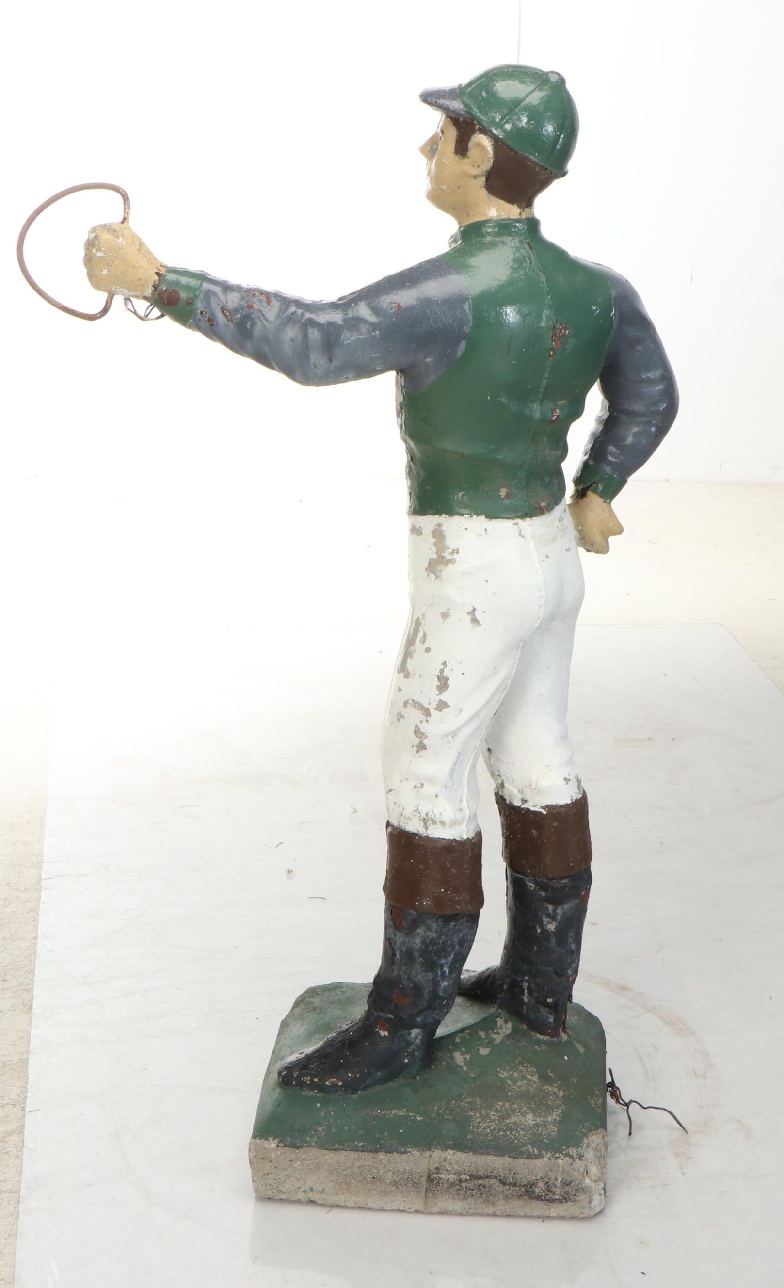Painted Cast Concrete Lawn Jockey