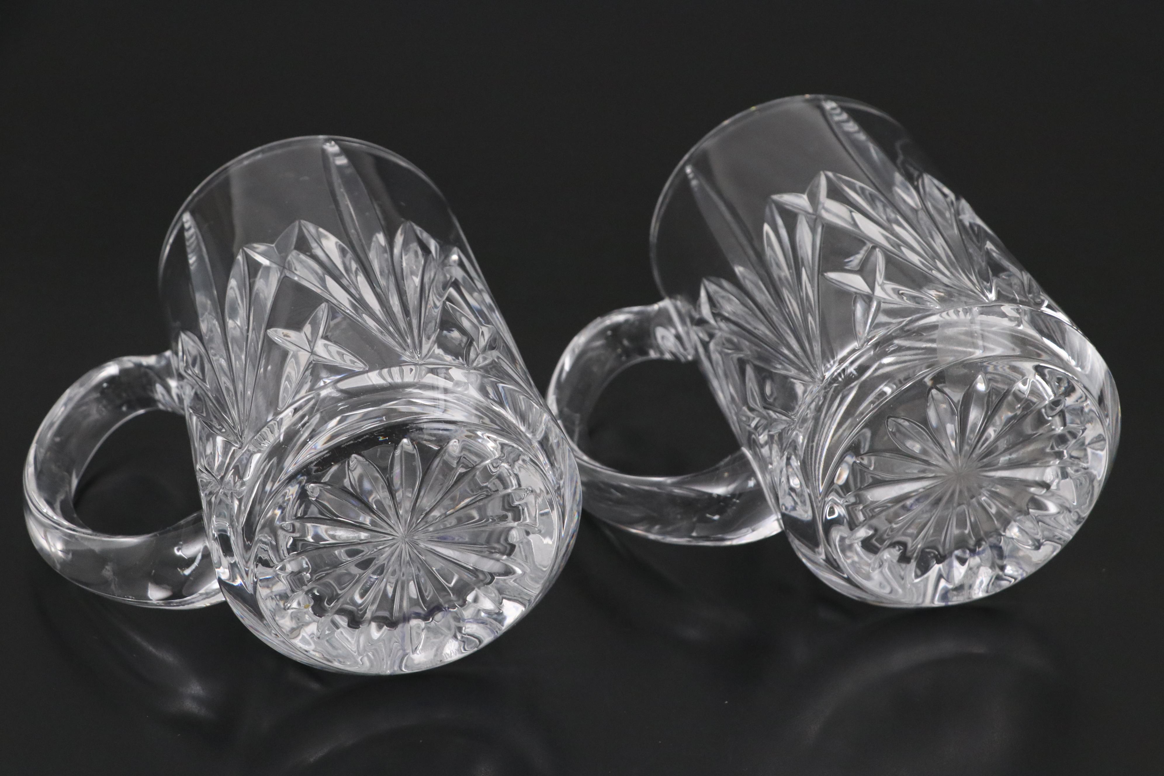 Waterford Crystal "Lismore" Vase with Marquis by Waterford "Brookside" Tankards