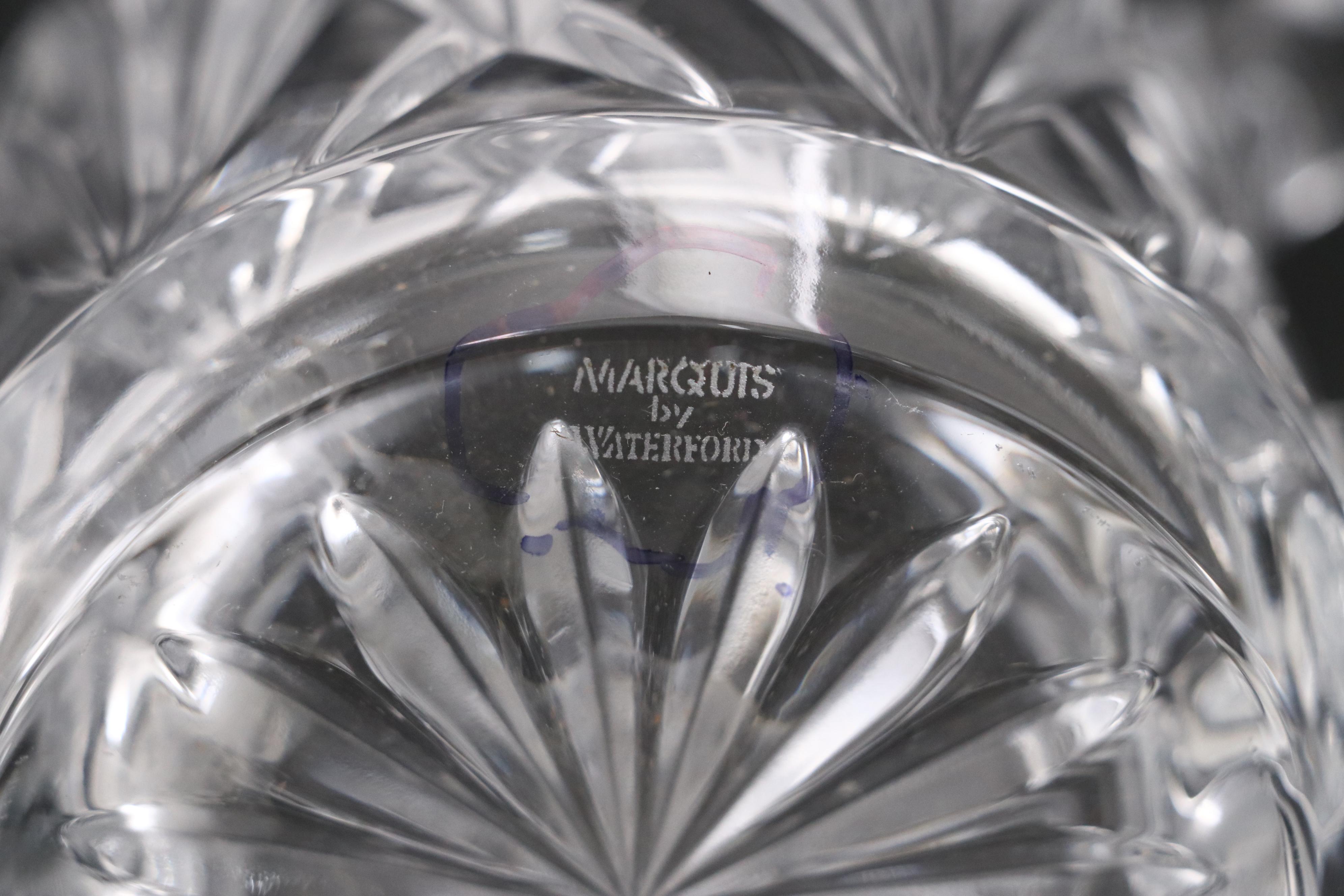Waterford Crystal "Lismore" Vase with Marquis by Waterford "Brookside" Tankards