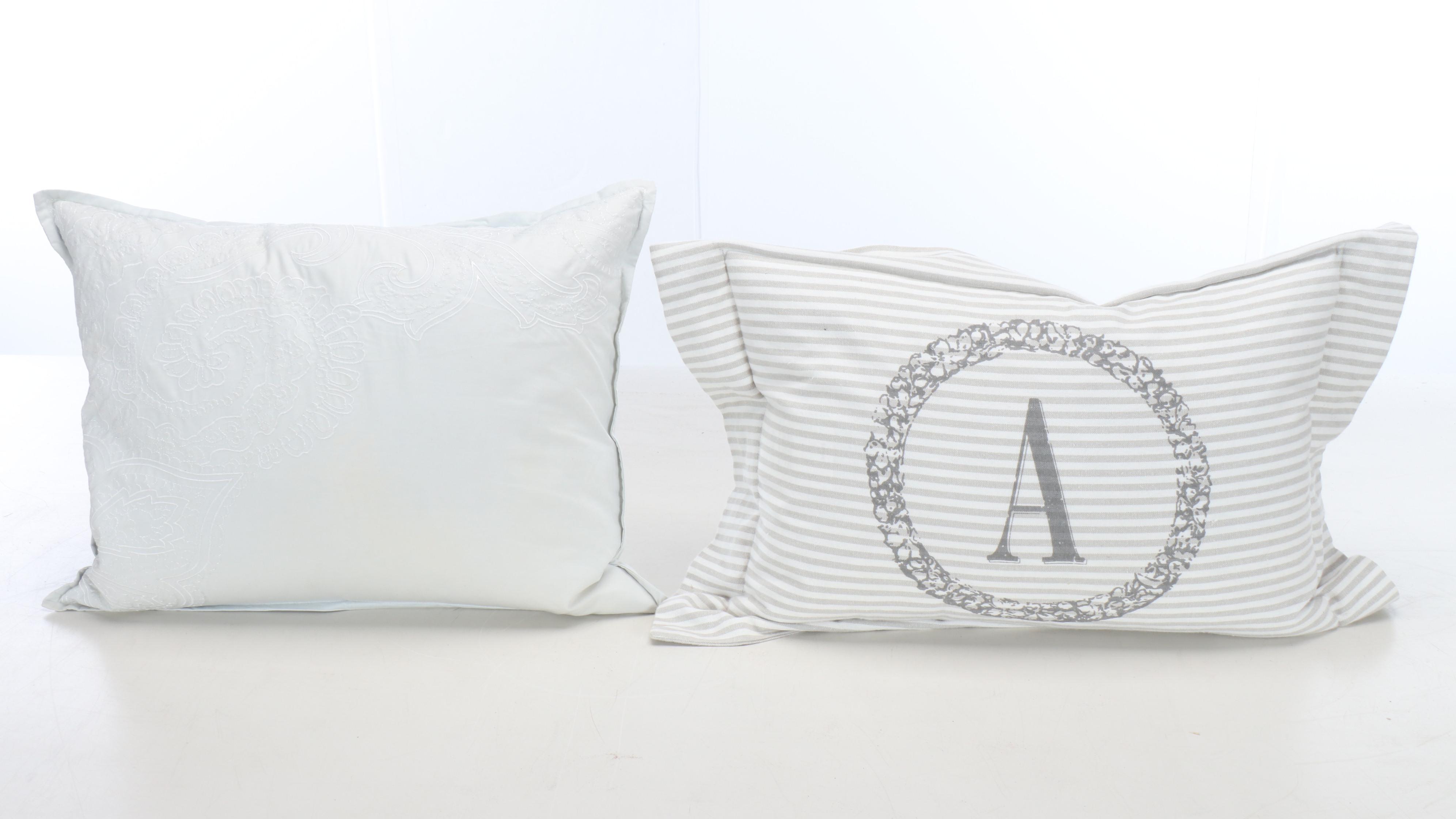 Pottery Barn Linen Seat Covers, Embroidered Rug, and Other Décor