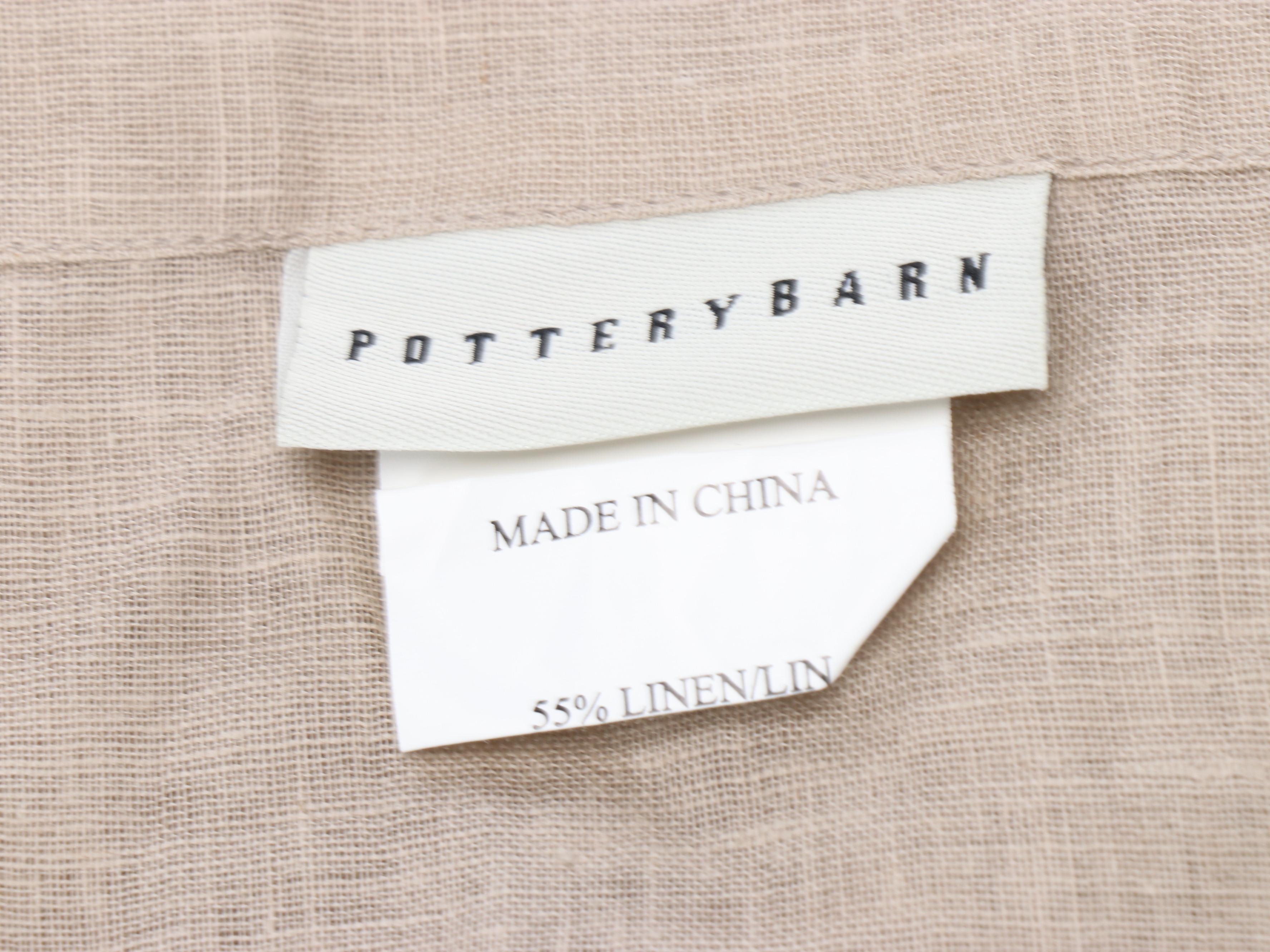 Pottery Barn Linen Seat Covers, Embroidered Rug, and Other Décor