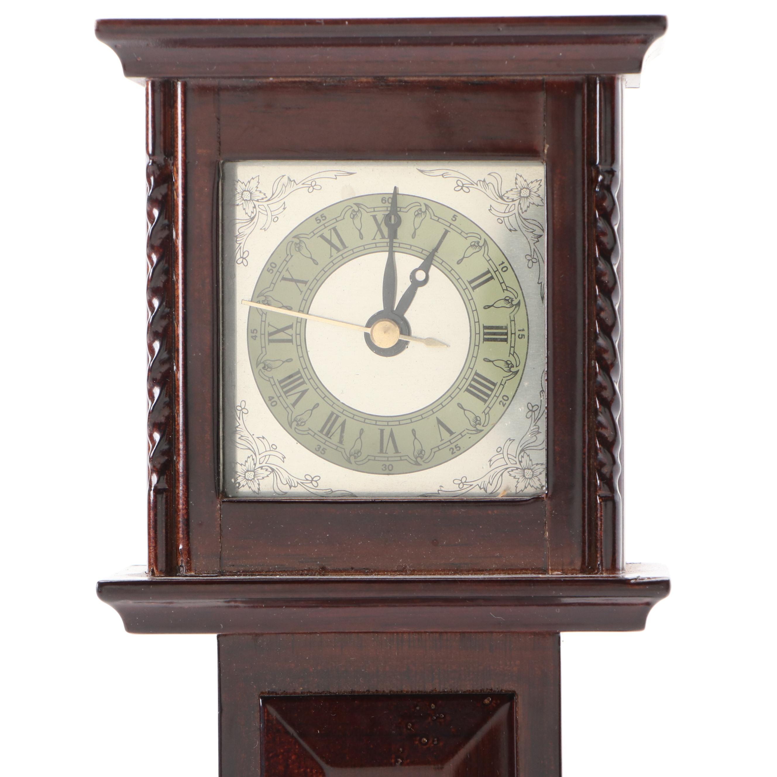 The Bombay Company Miniature Wood Grandfather Clock