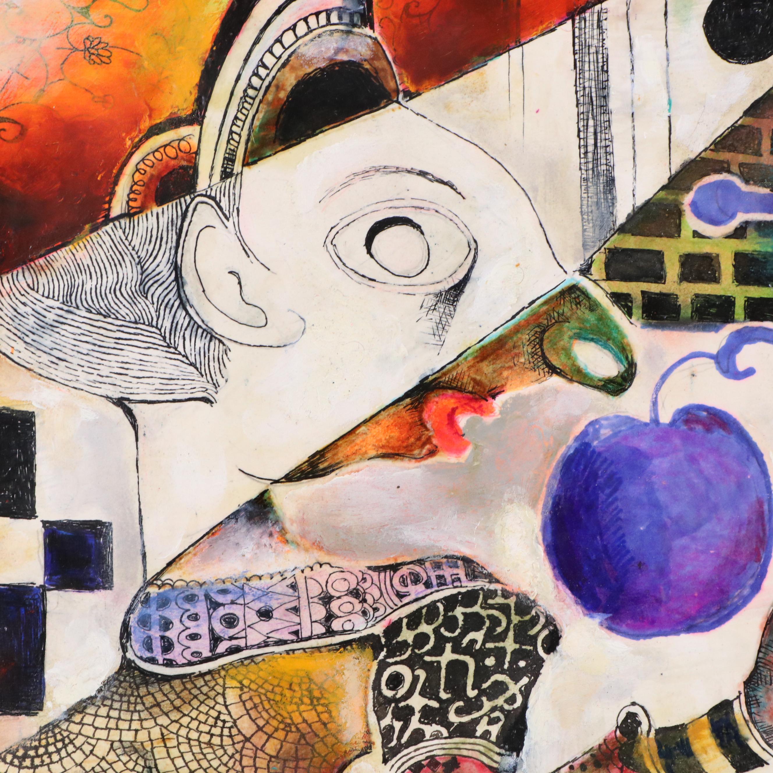 Nikolay "Kuk" Manuylov Surrealist Figural Mixed Media Illustration, 2016