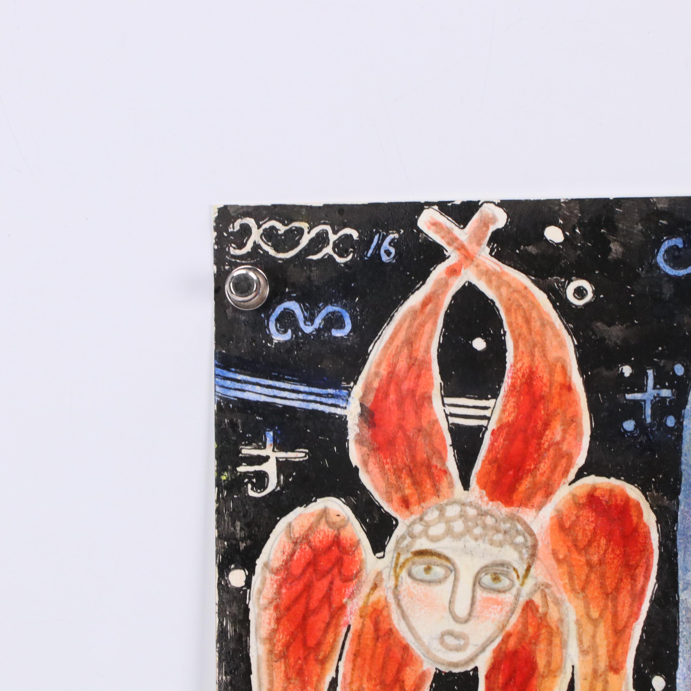 Nikolay "Kuk" Manuylov Surrealist Figural Mixed Media Illustration, 2016