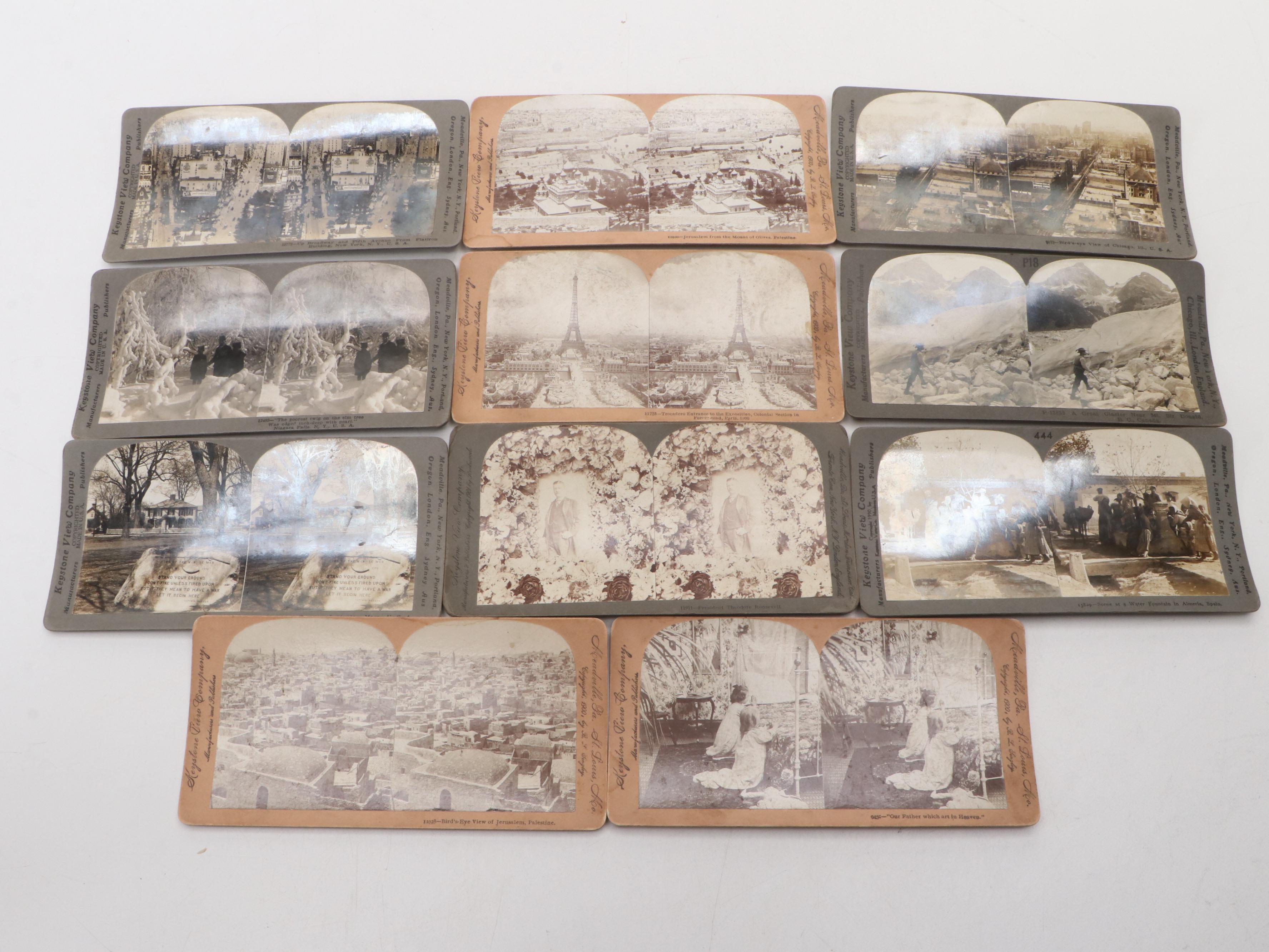 Wooden Stereoscope with View Cards, Late 19th/ Early 20th Century