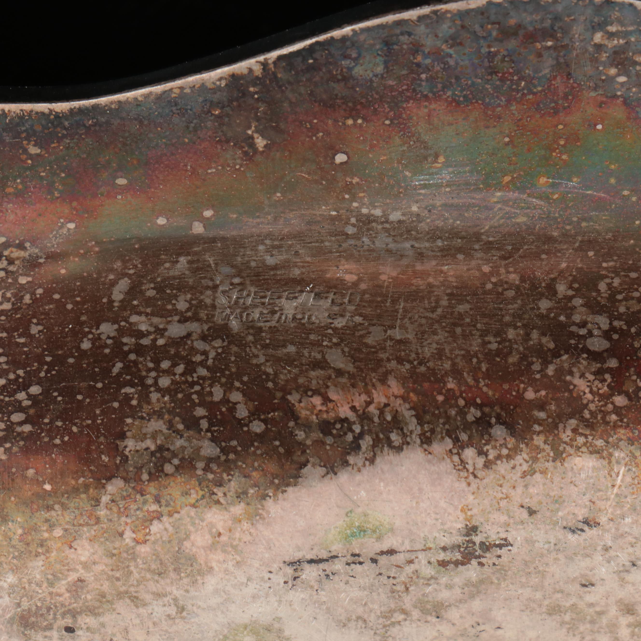 Sheffield and Friedman Silver Plate Serving Dishes with Eton Coffee Urn