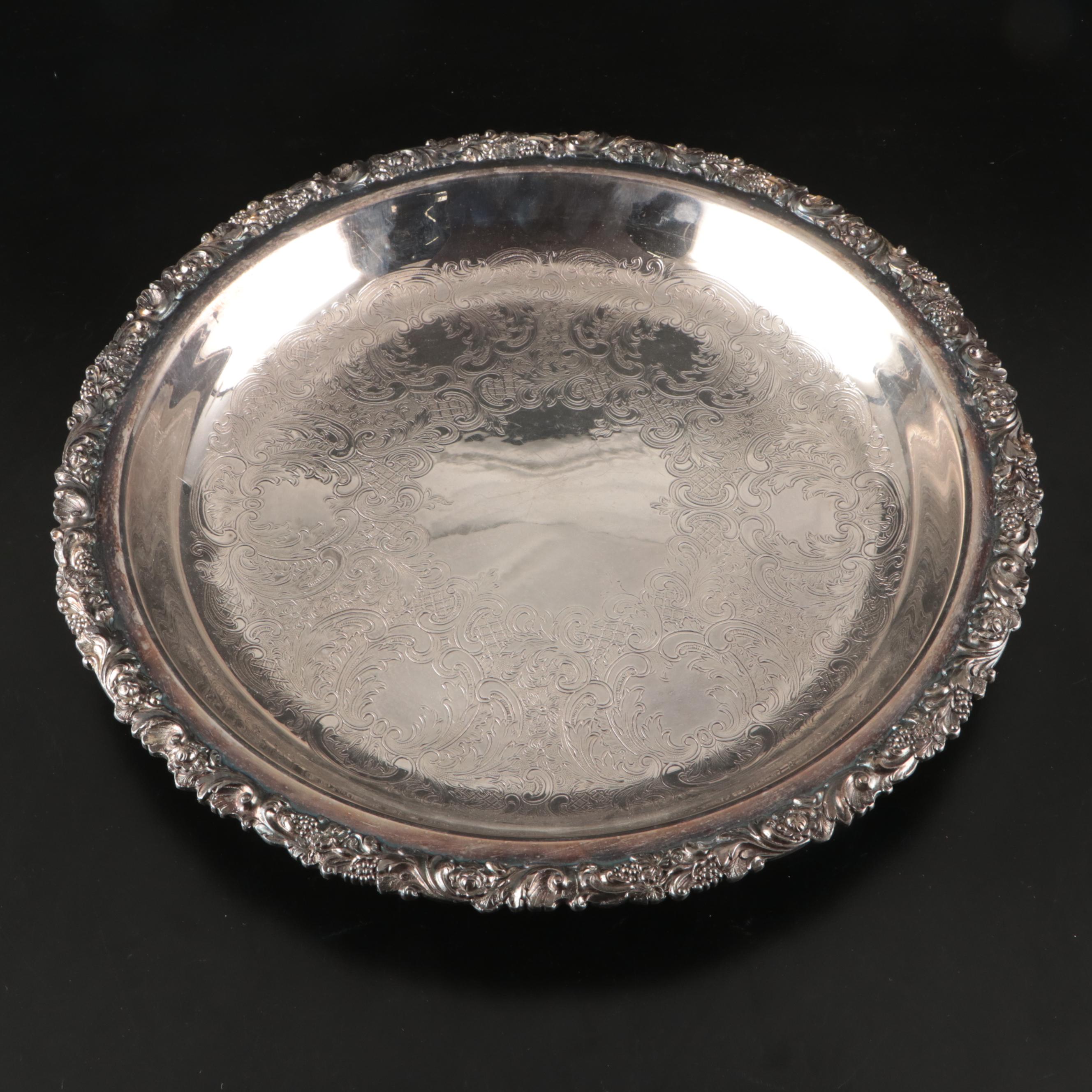 Sheffield and Friedman Silver Plate Serving Dishes with Eton Coffee Urn