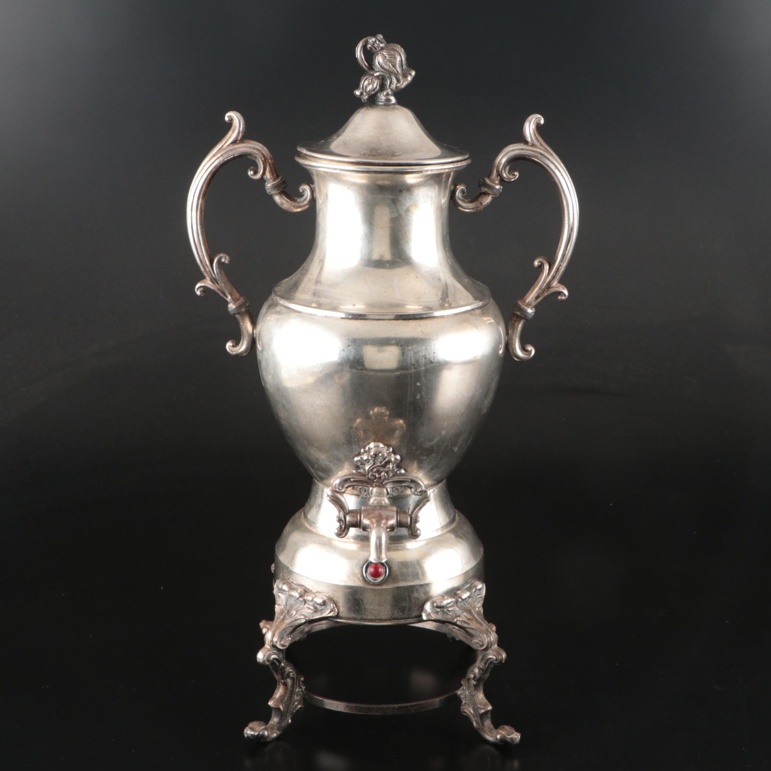 Sheffield and Friedman Silver Plate Serving Dishes with Eton Coffee Urn