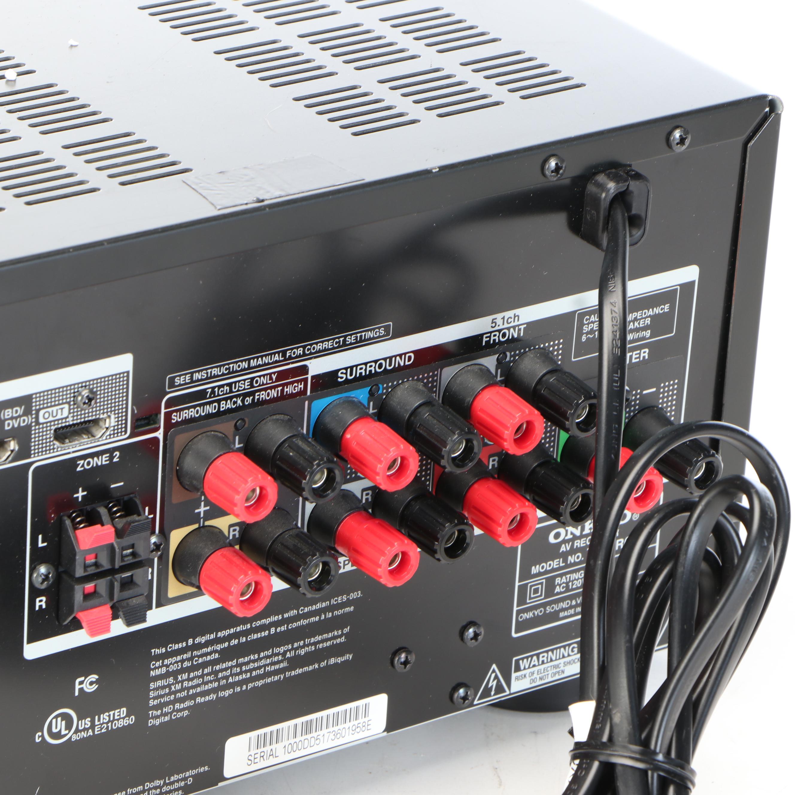 Onkyo TX-NR609 AV Receiver with Remote