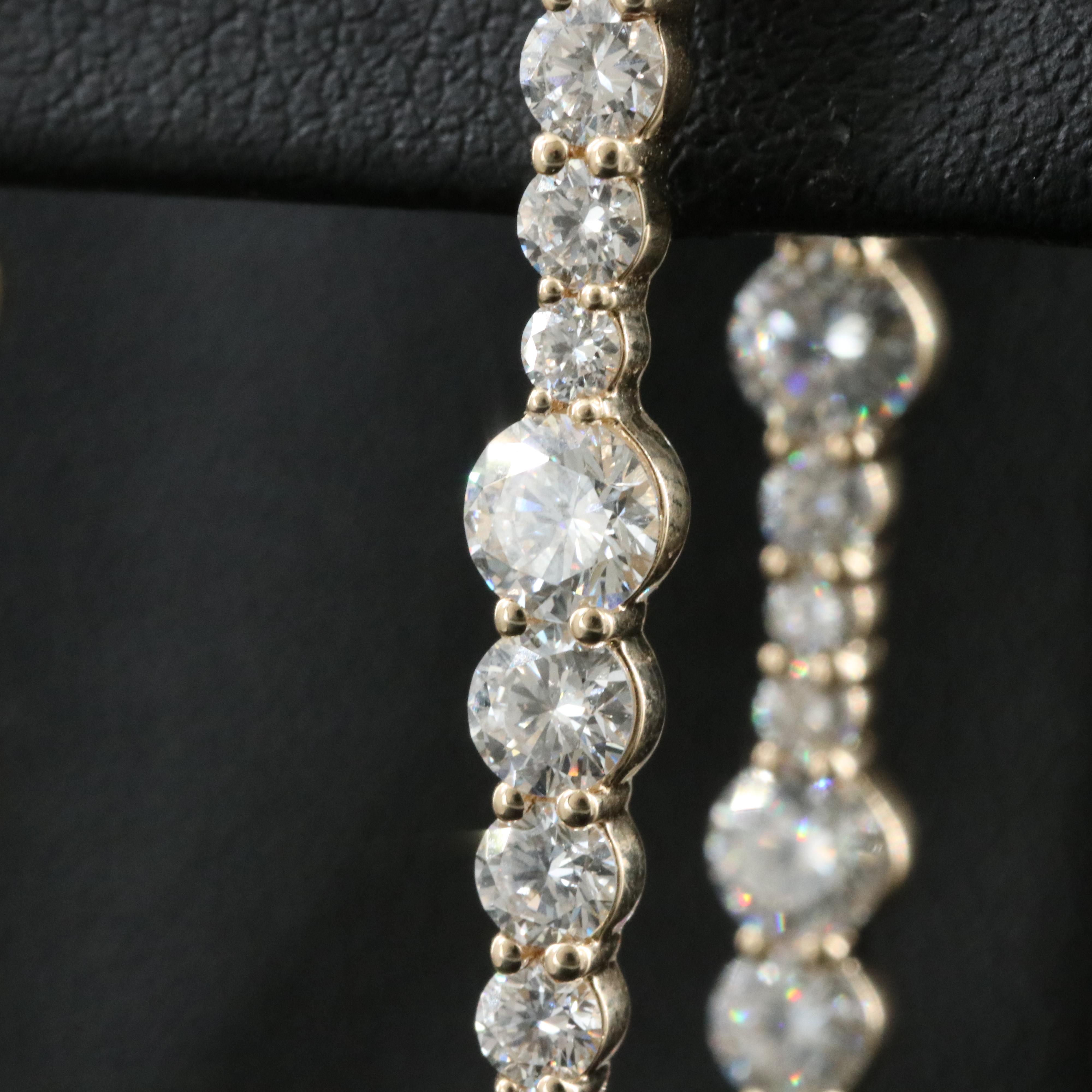 14K 7.95 CTW Lab Grown Diamond Inside-Out Earrings