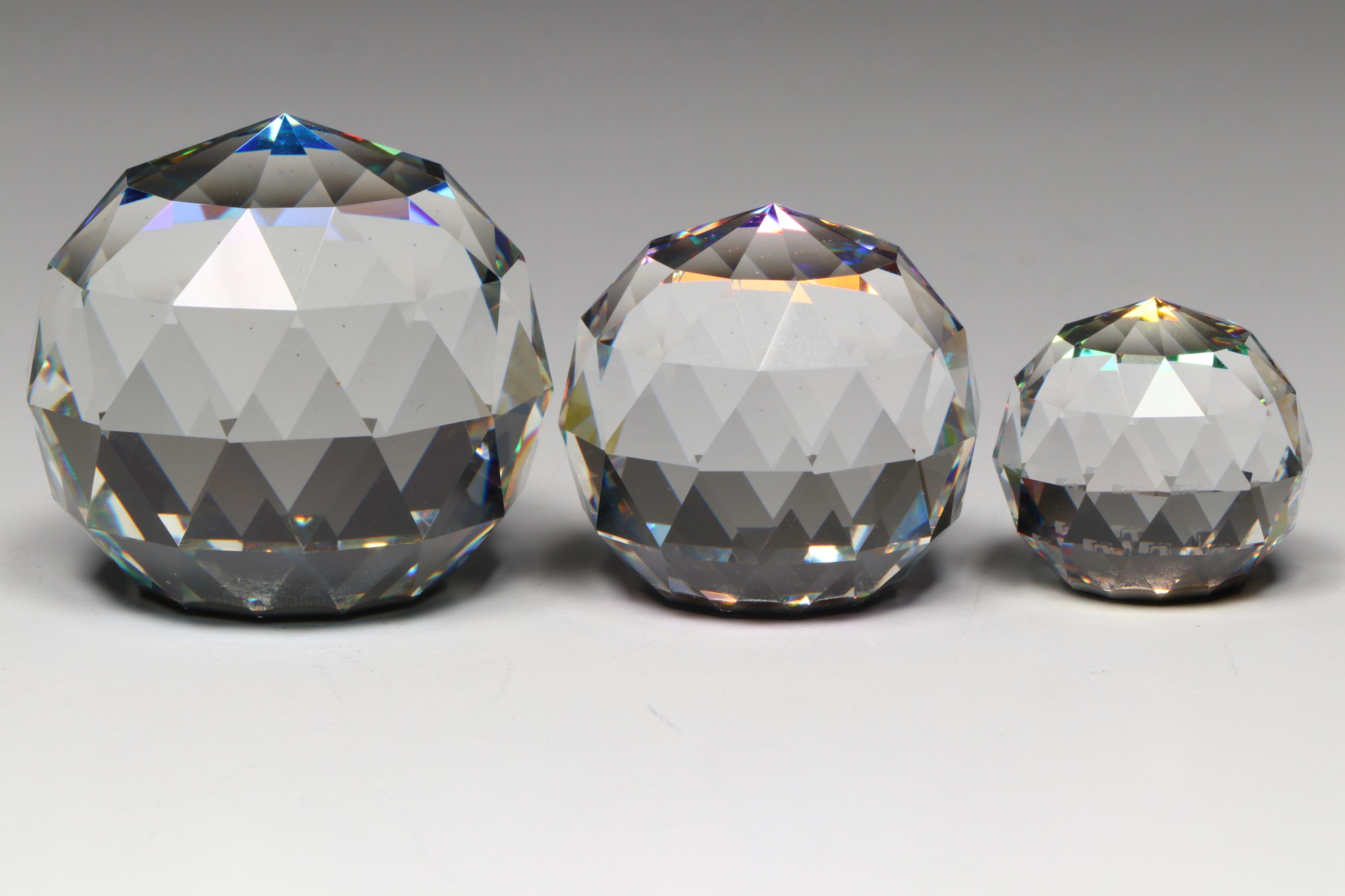Murano Glass and Swarovski Crystal Paperweights