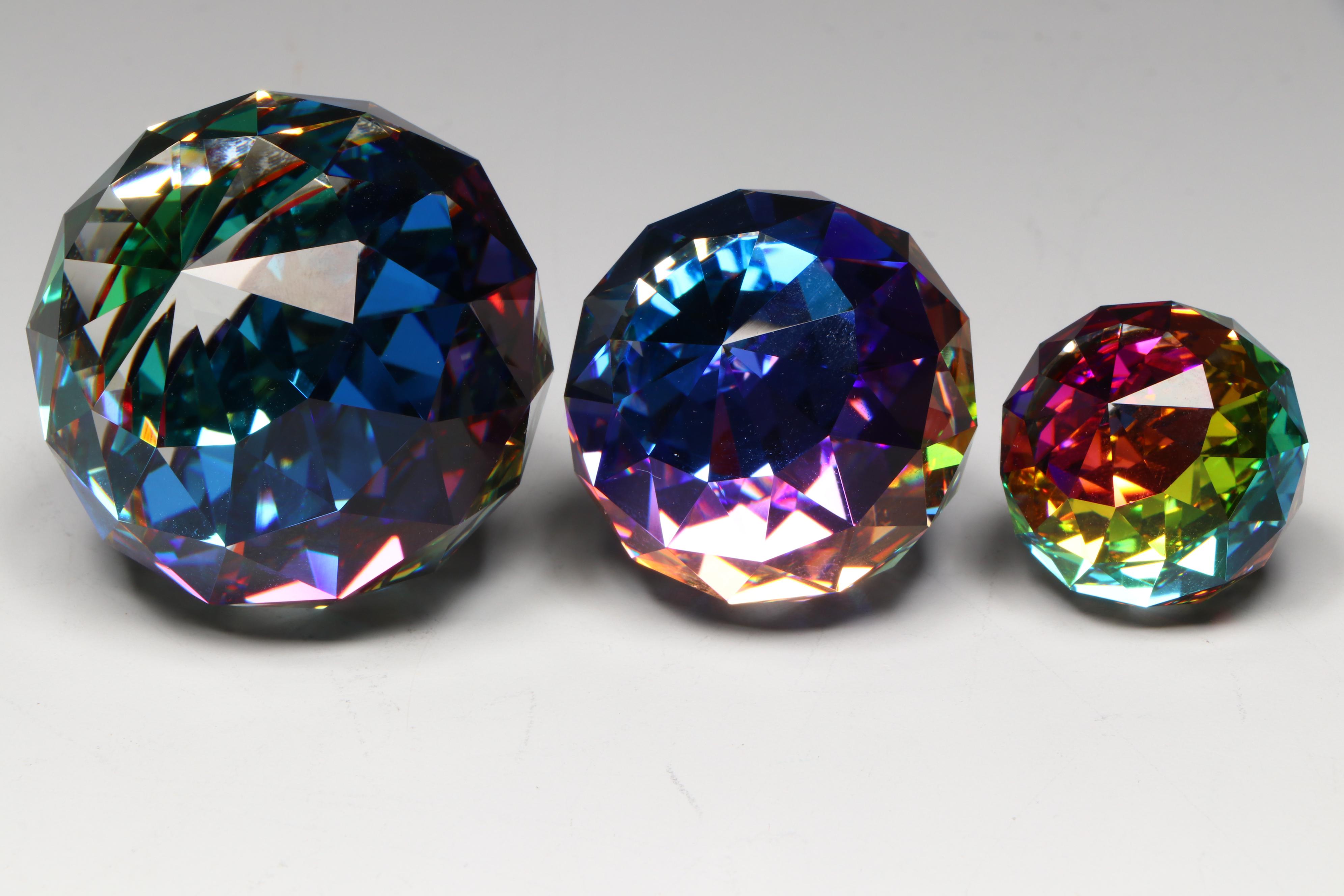 Murano Glass and Swarovski Crystal Paperweights