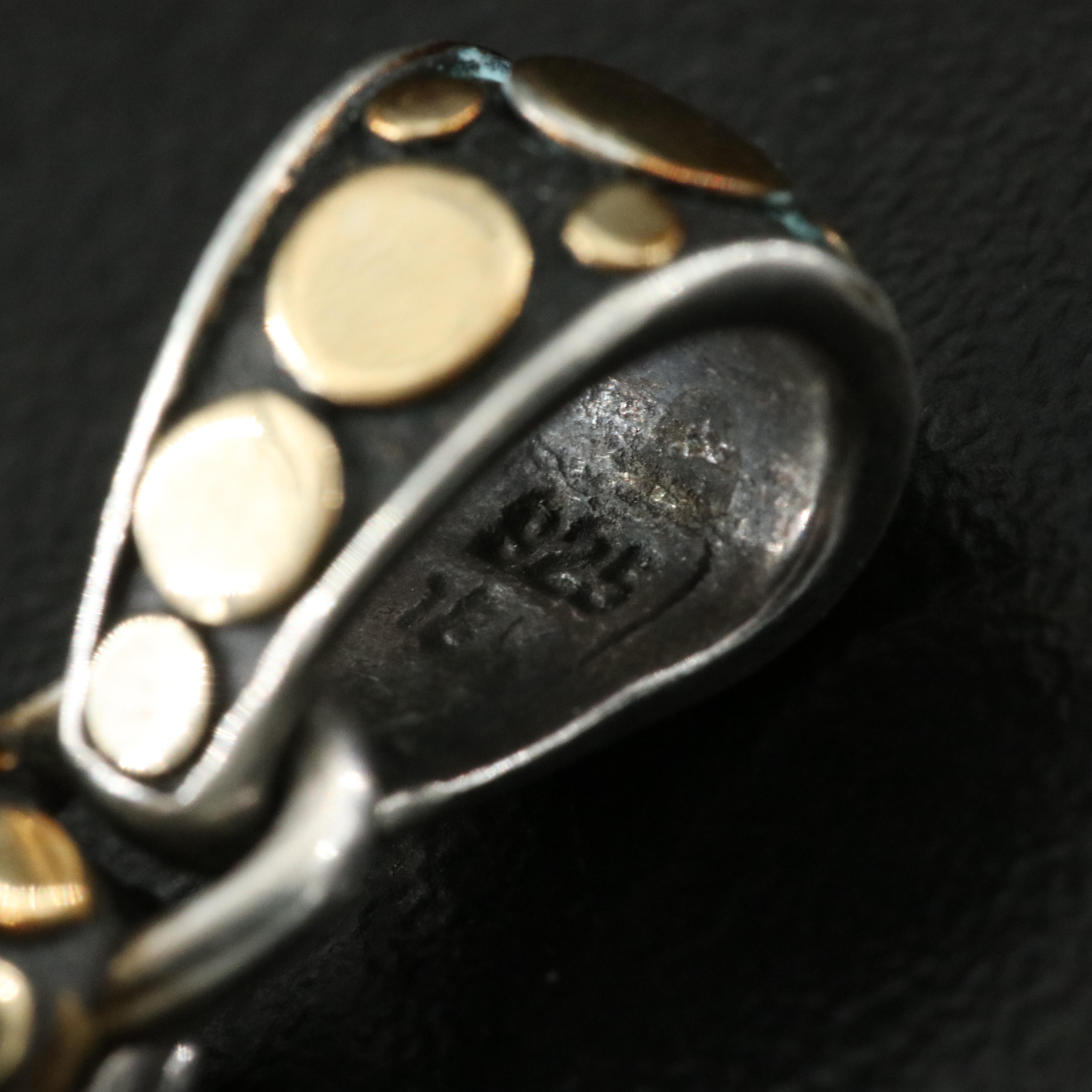 John Hardy Dot Sterling and 18K Reversible Slide Open Locket Pendant