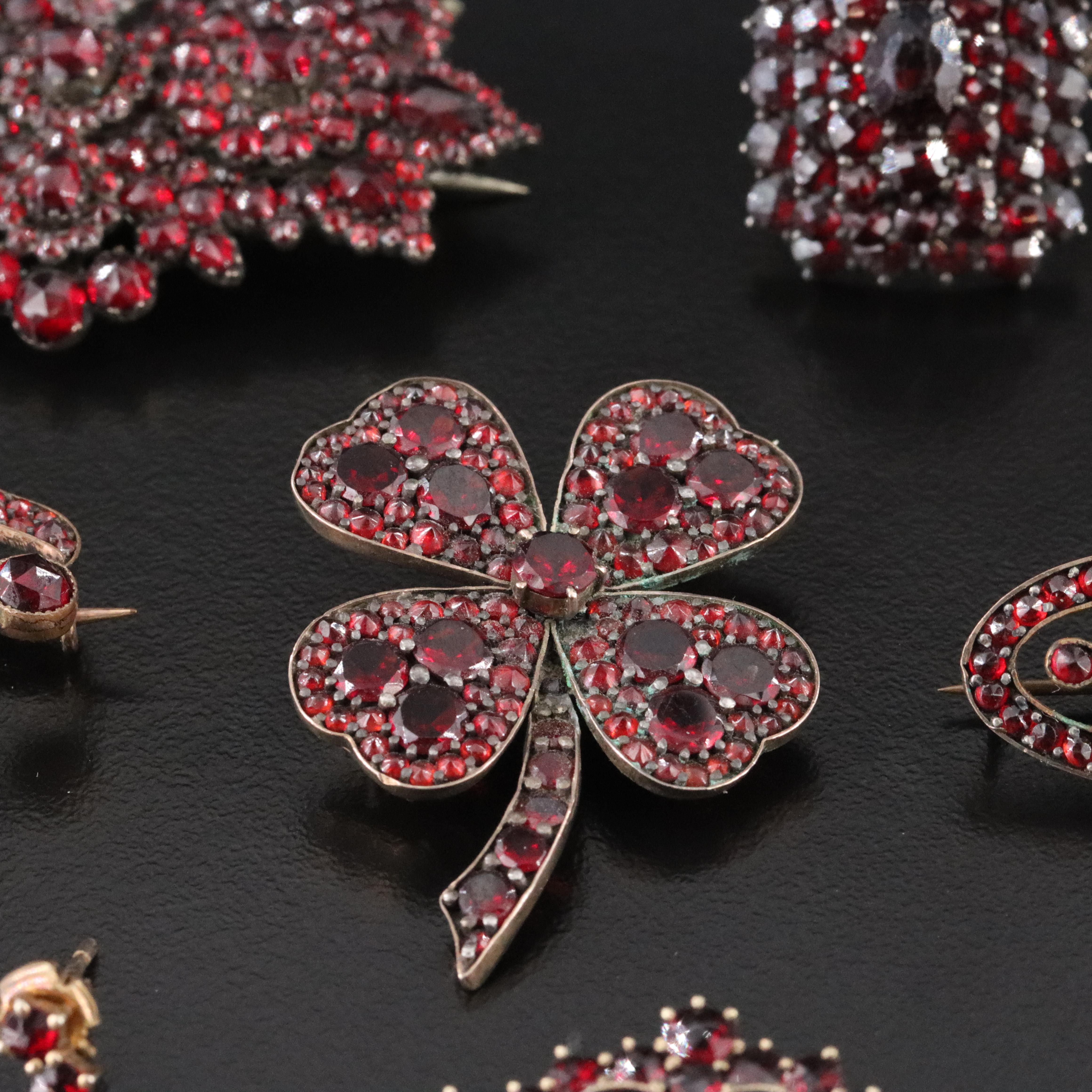 Antique and Vintage Garnet Jewelry Featuring Victorian and 10K