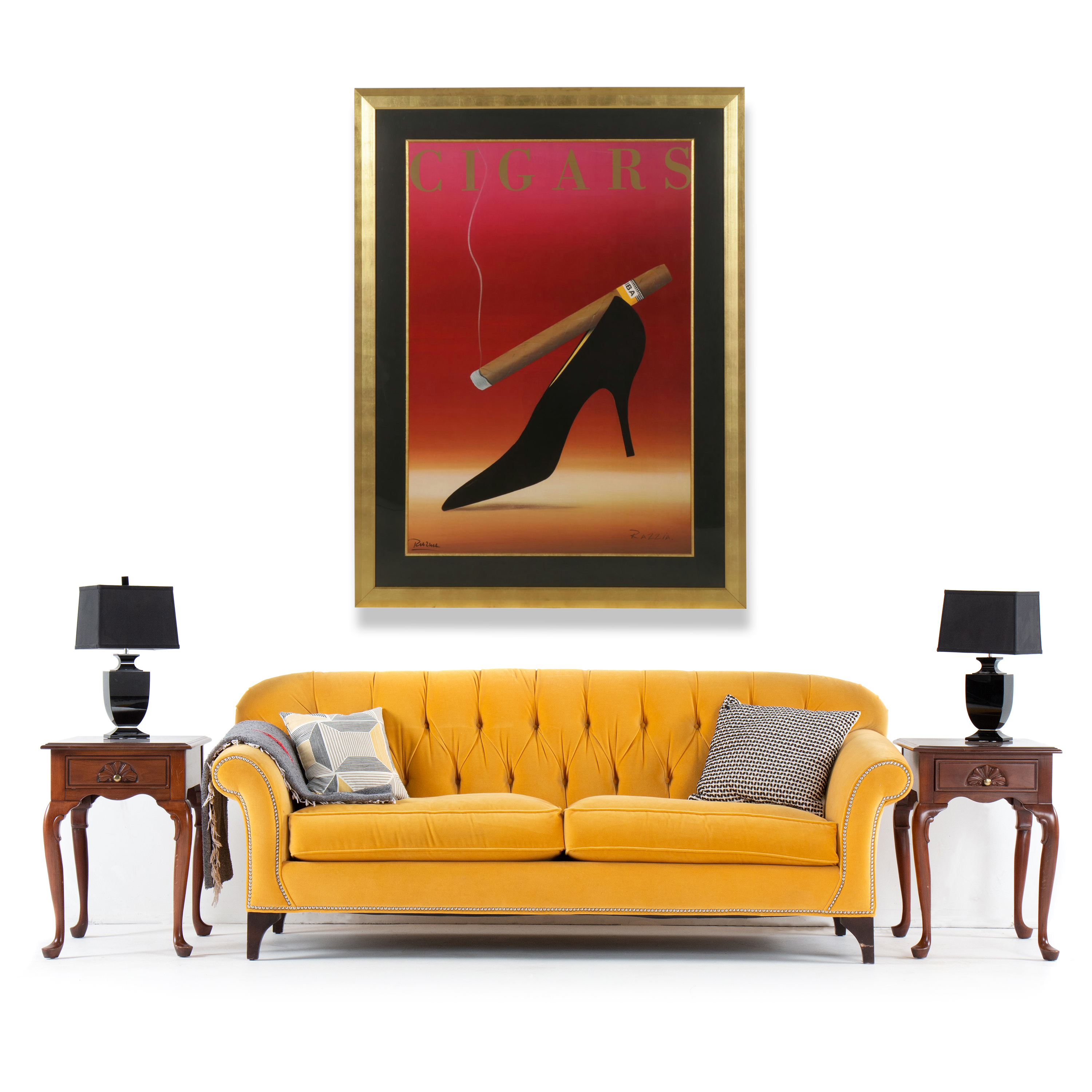 Oversized Razzia Signed Offset Lithograph "Cigars", 1996