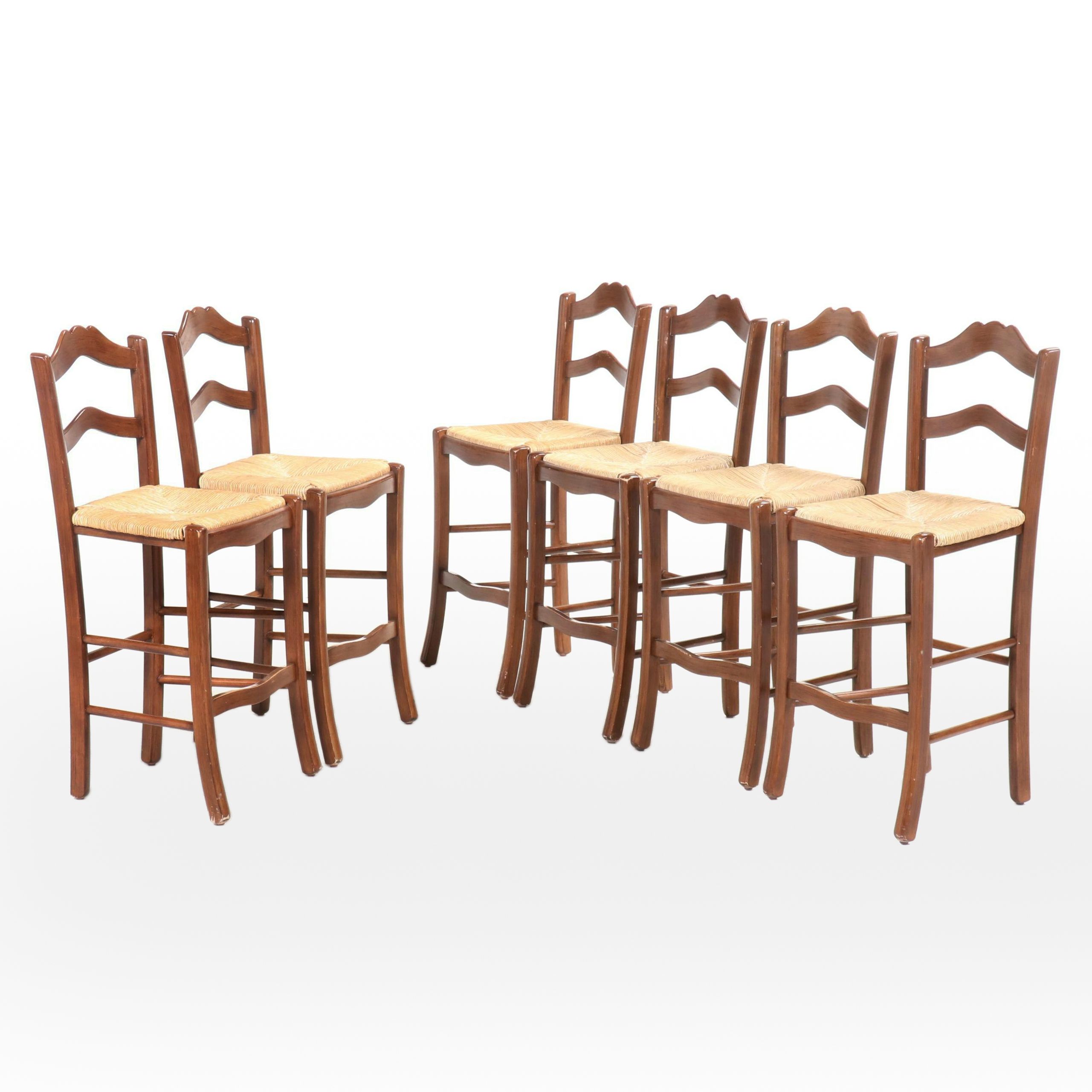 Ballard Designs Six French Provincial Style Counter Stools
