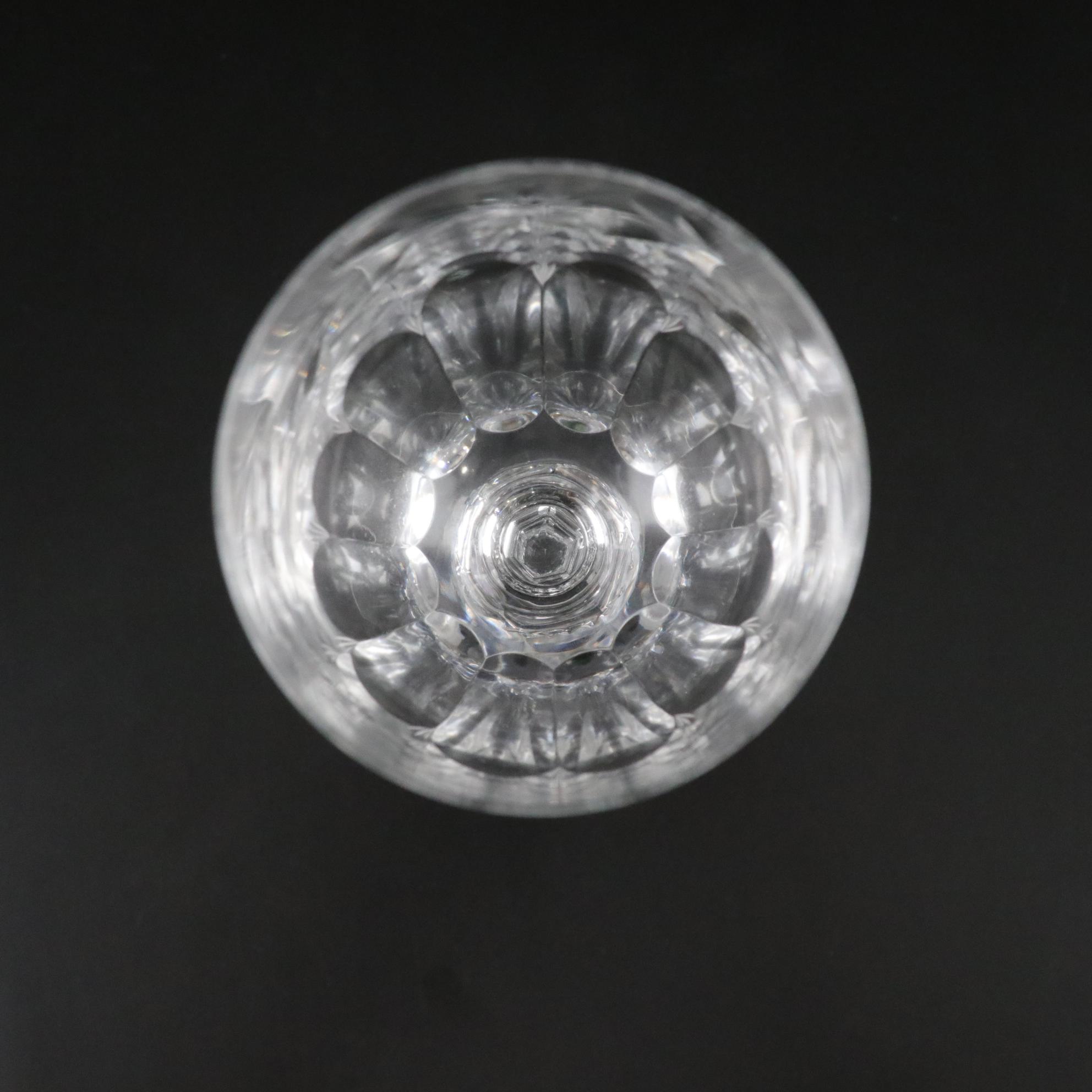 Rogaška "Country Garden" Crystal Wine Glasses and Faceted Crystal Decanter