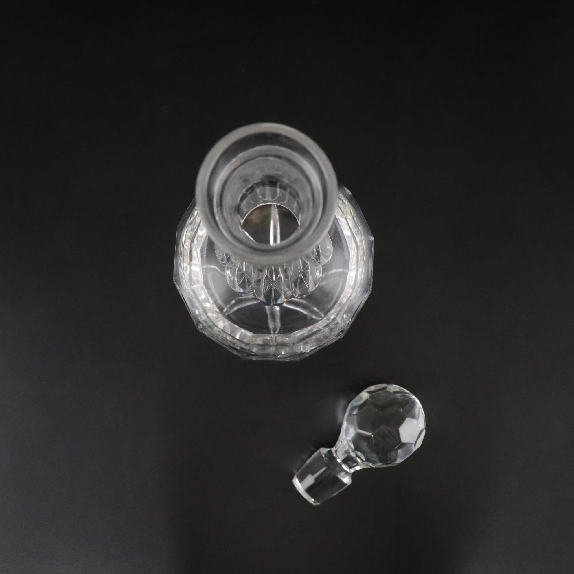 Rogaška "Country Garden" Crystal Wine Glasses and Faceted Crystal Decanter