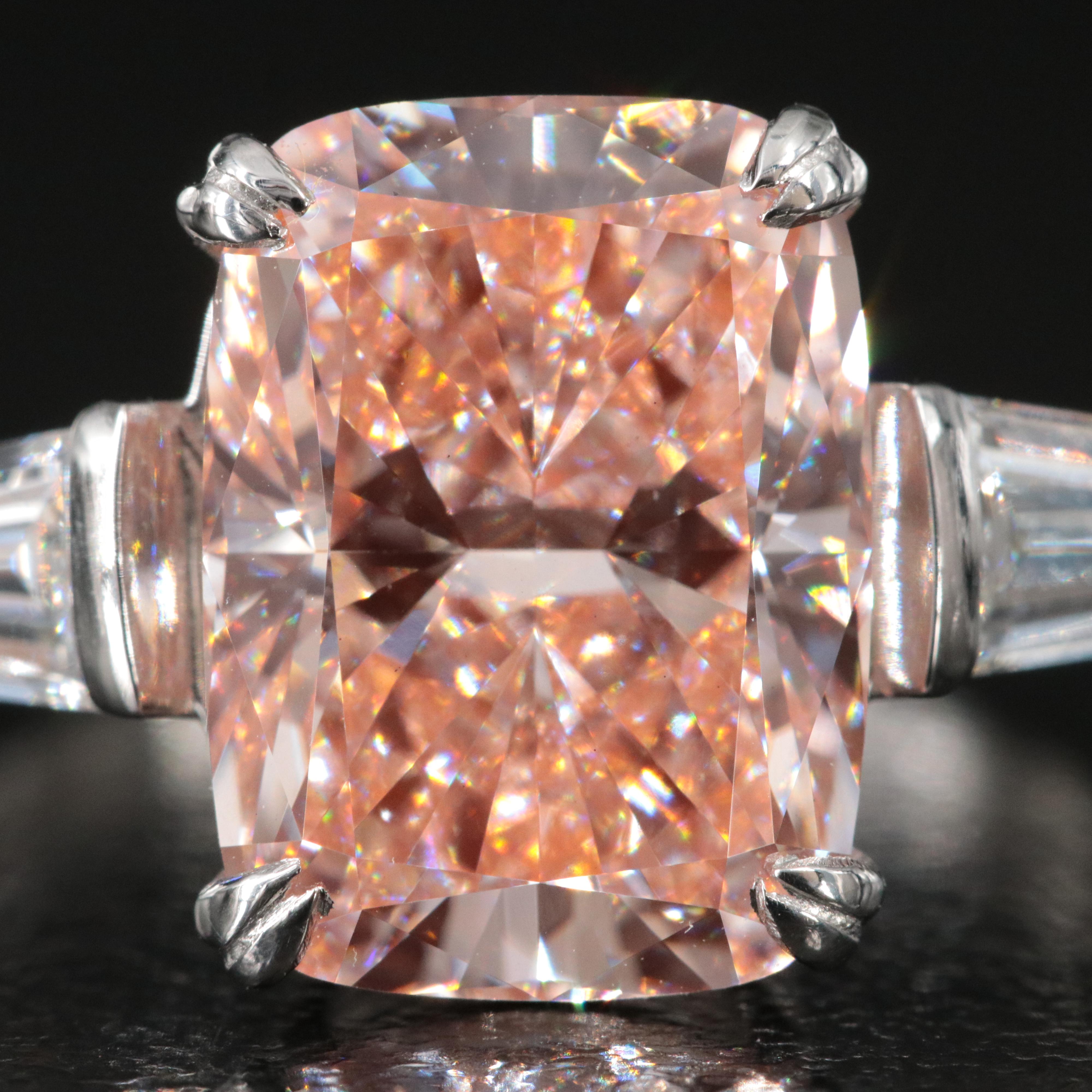 Platinum 5.91 CTW Lab Grown Diamond Ring with IGI Report