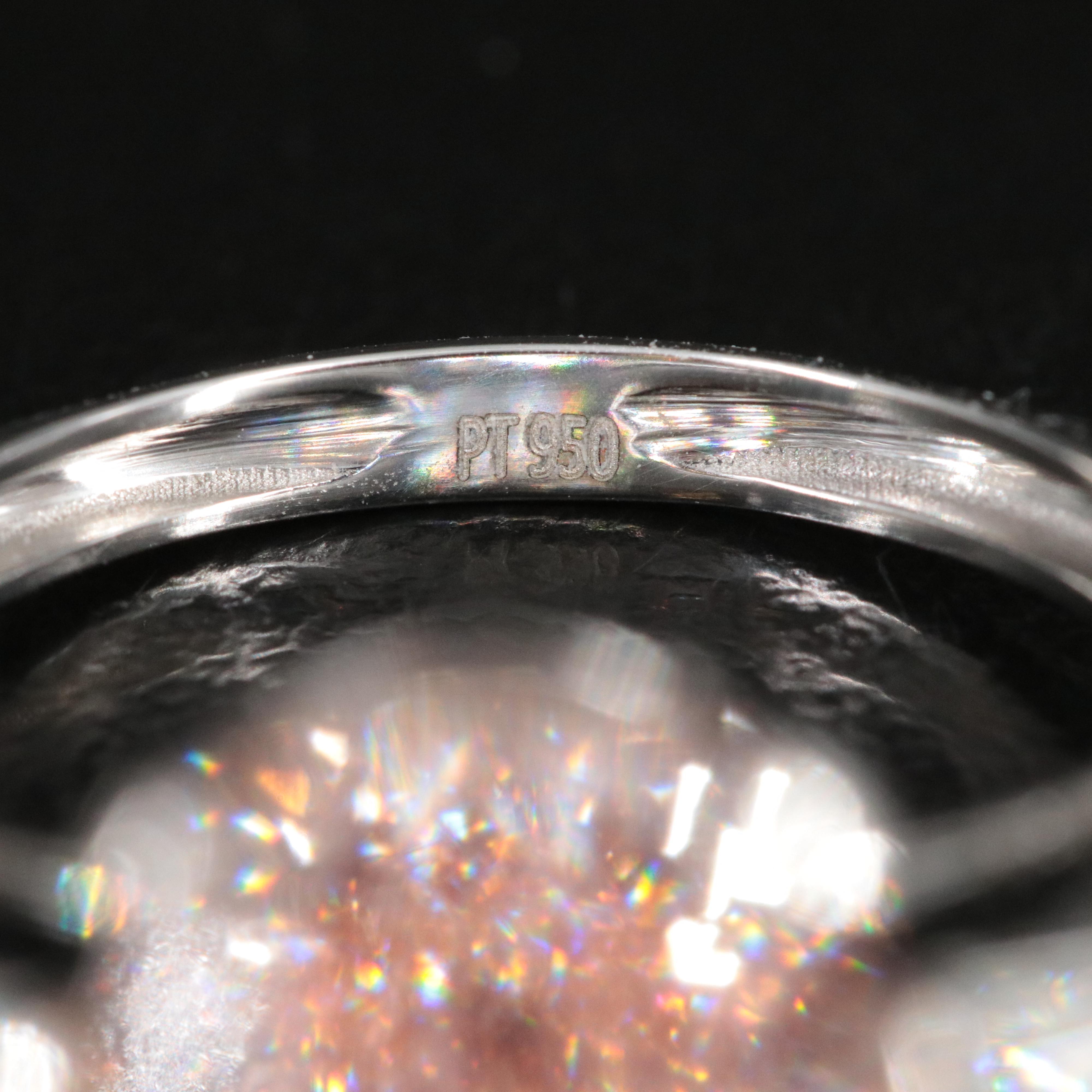 Platinum 5.91 CTW Lab Grown Diamond Ring with IGI Report