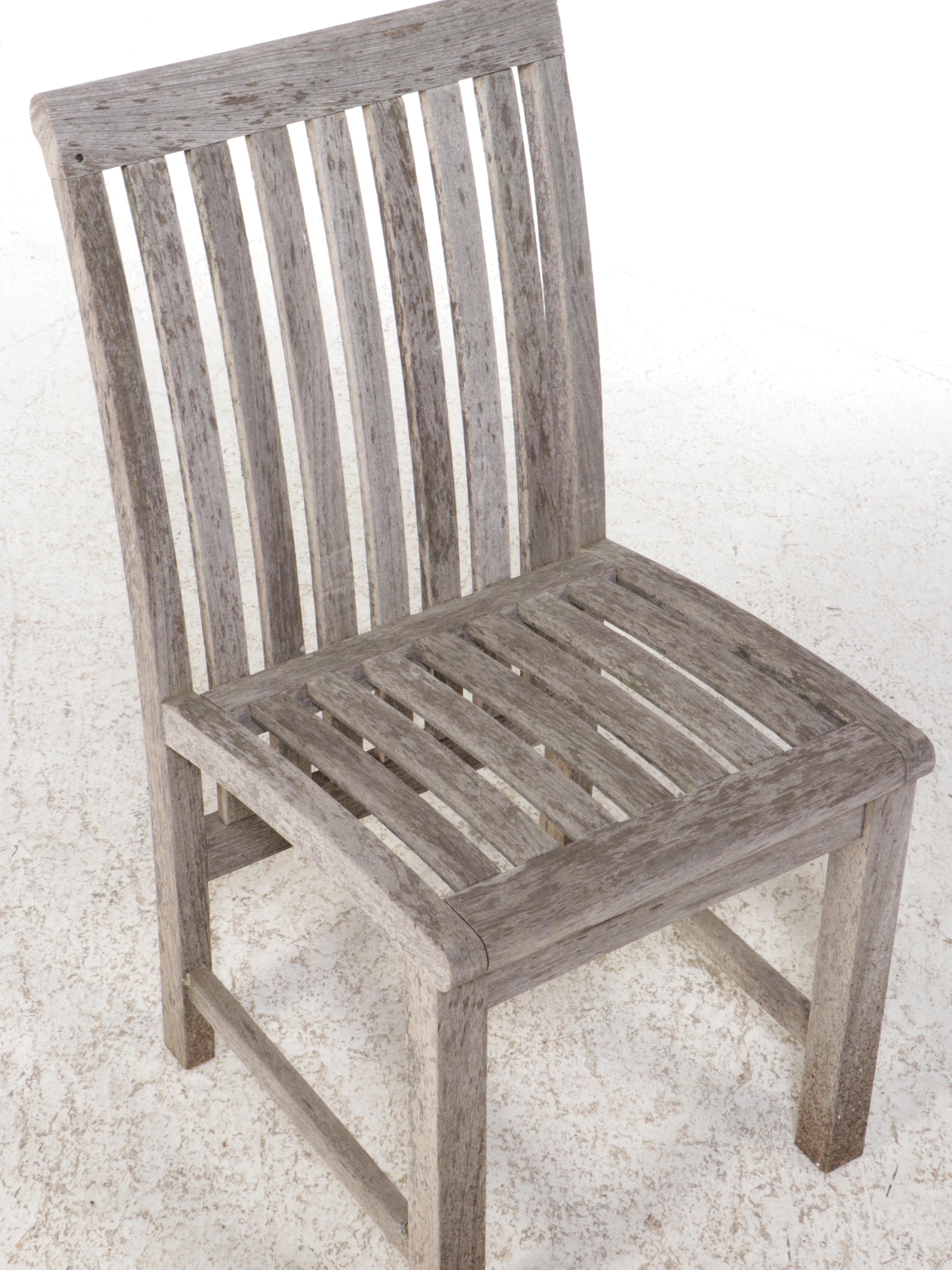 Smith & Hawken Six-Piece Weathered Teak Patio Lounge Furniture Set