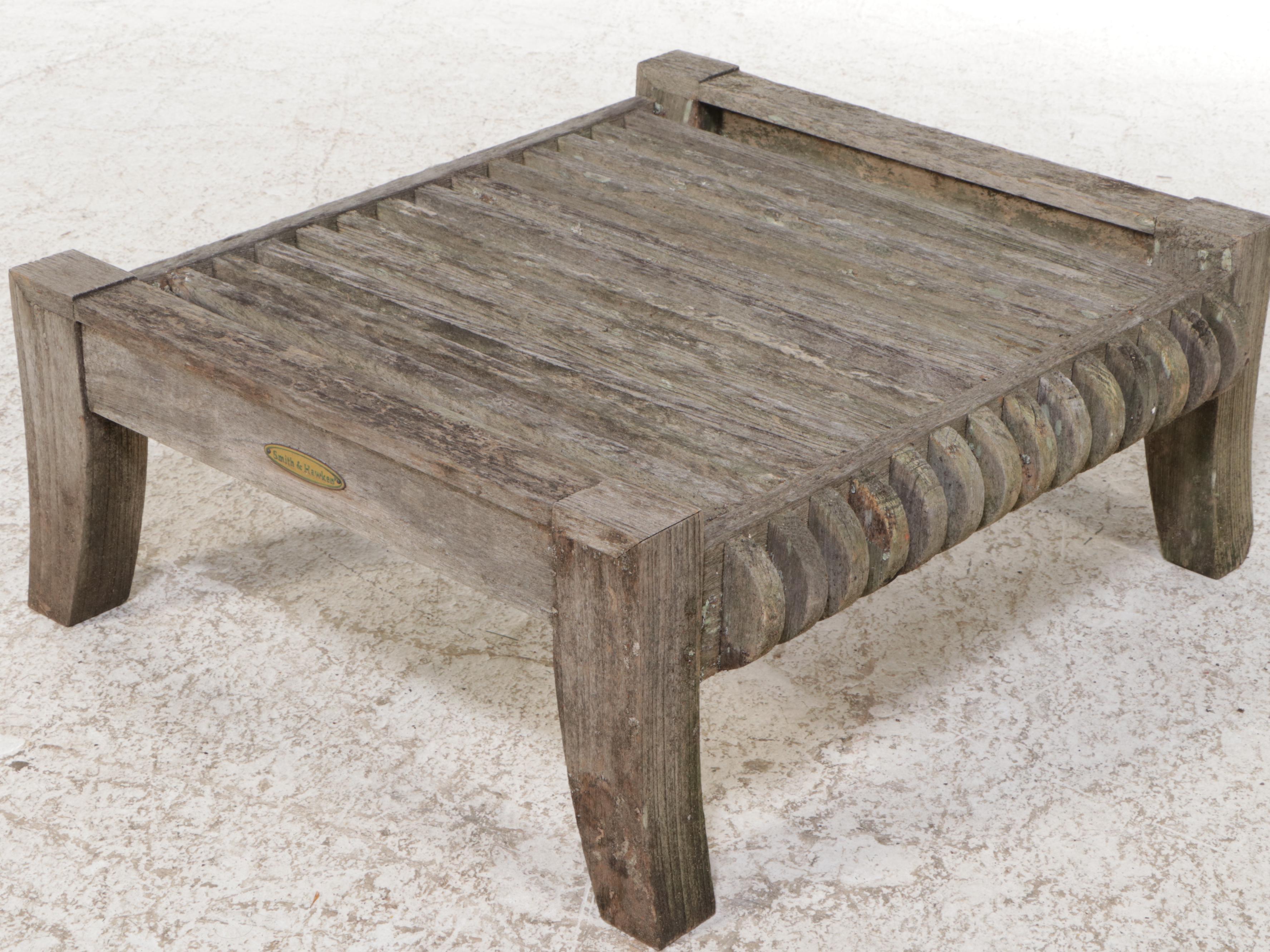 Smith & Hawken Six-Piece Weathered Teak Patio Lounge Furniture Set